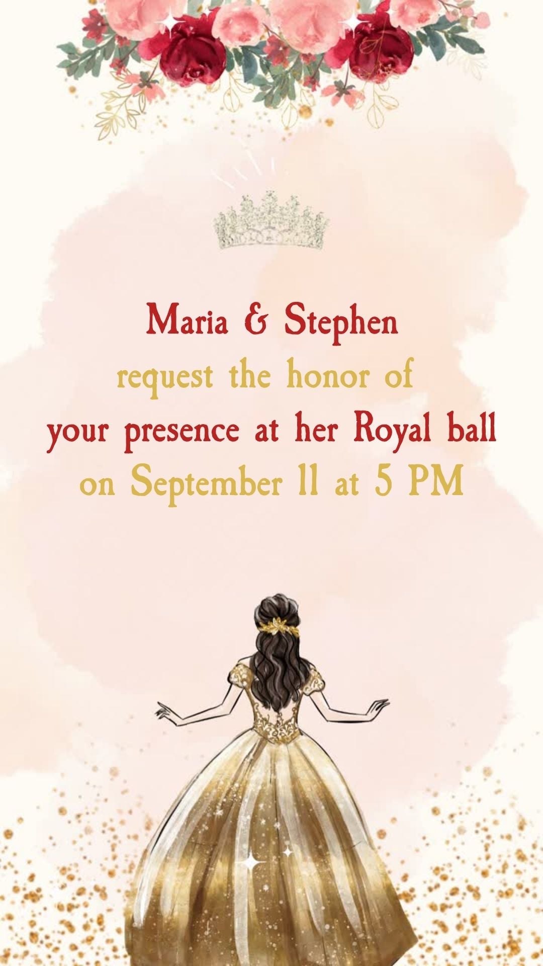 Enchanted Ball Birthday Video Invitation - Enchanted Ball Birthday Party Theme Invite | Canva Template | Instant Download