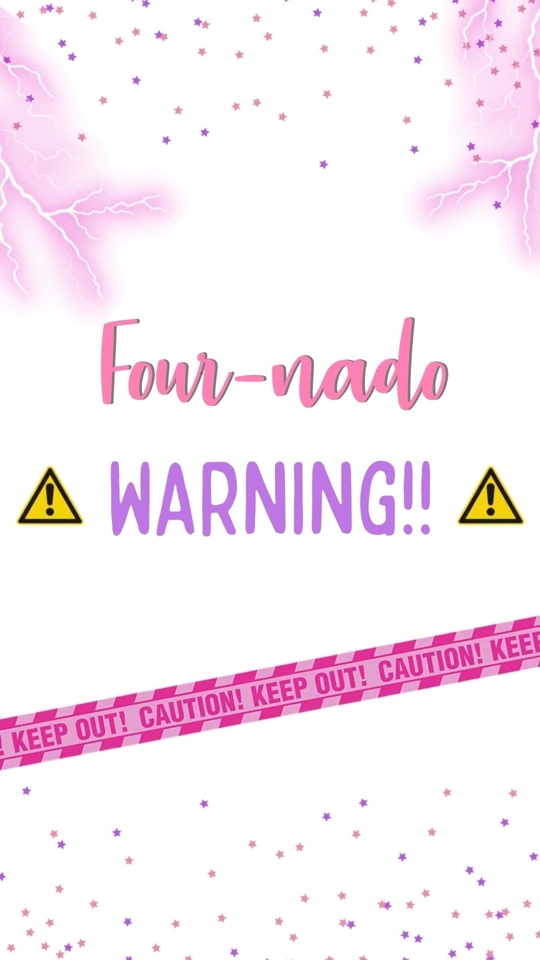 Fournado Birthday invitation Girl Birthday Video Invitation - Tornado (Four-Nado) Theme Birthday Party Invite | Canva Template | Instant Download