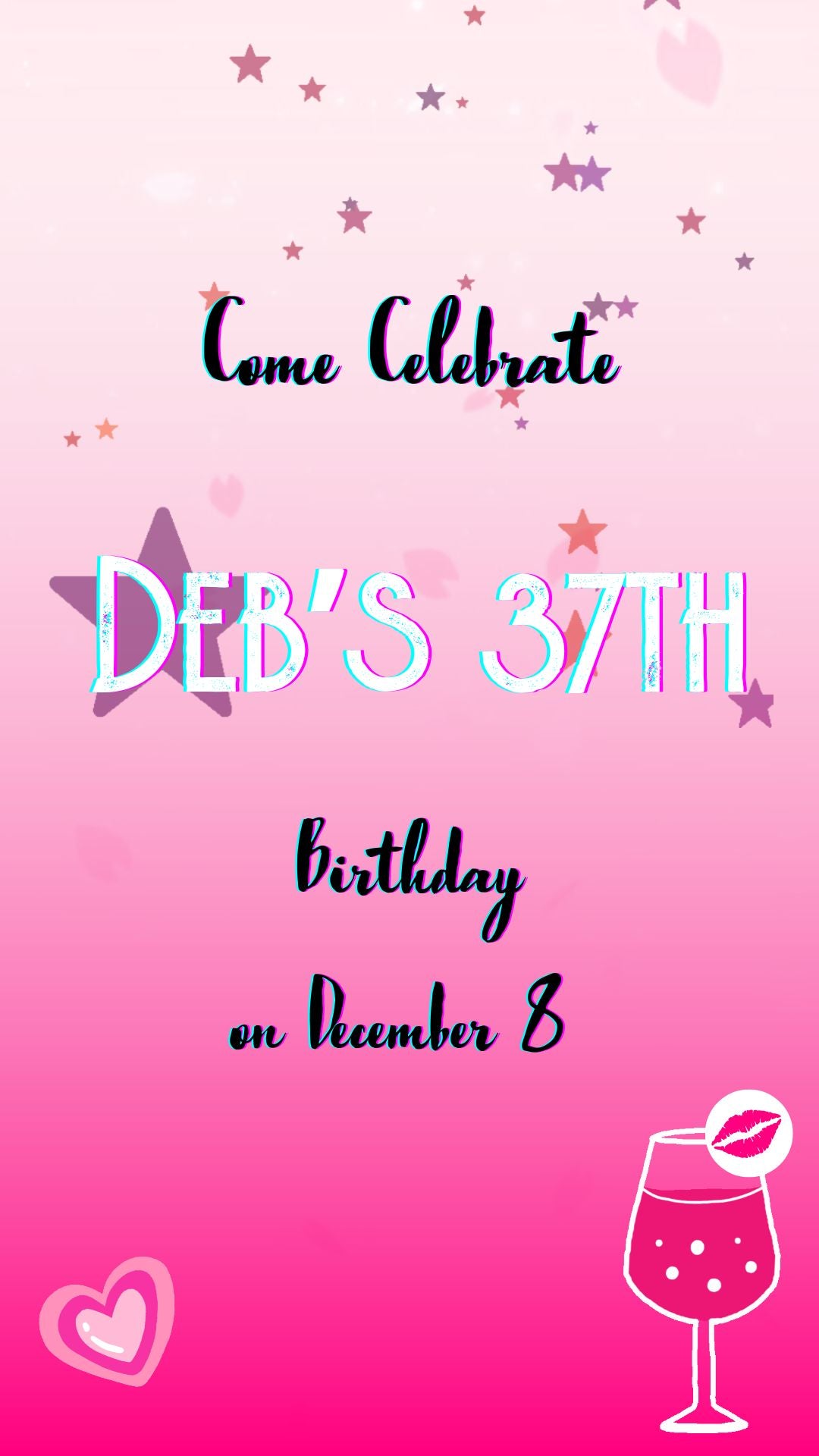 Girl's Nightout Invite - Girl's Only Nightout Birthday Party Invitation