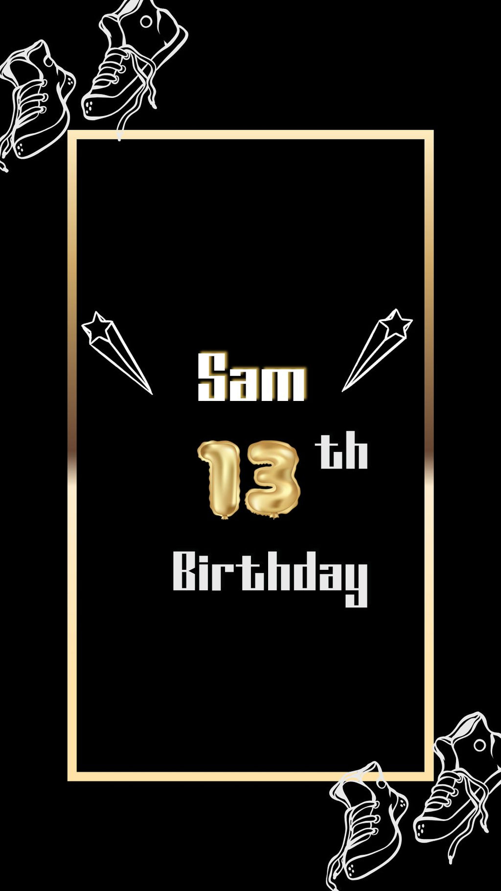 golden birthday invitations​