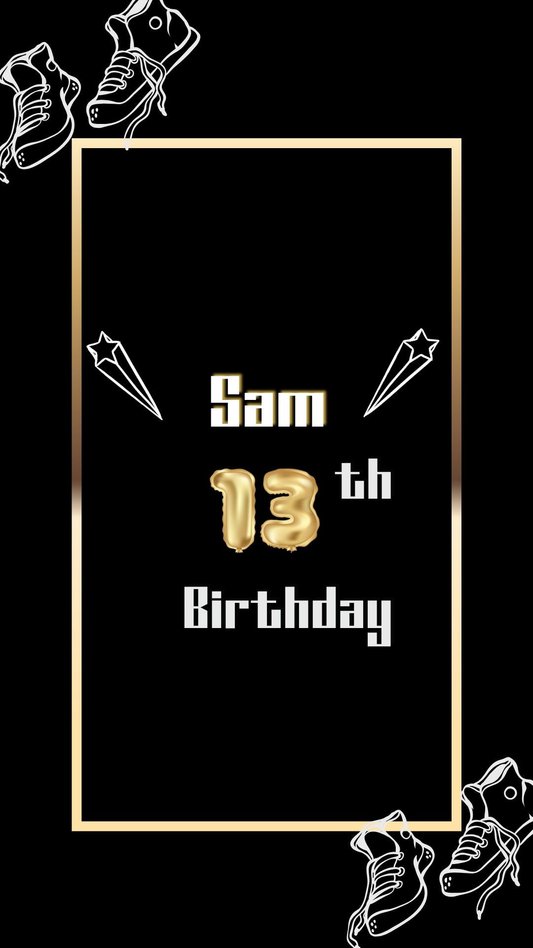 golden birthday invitations​