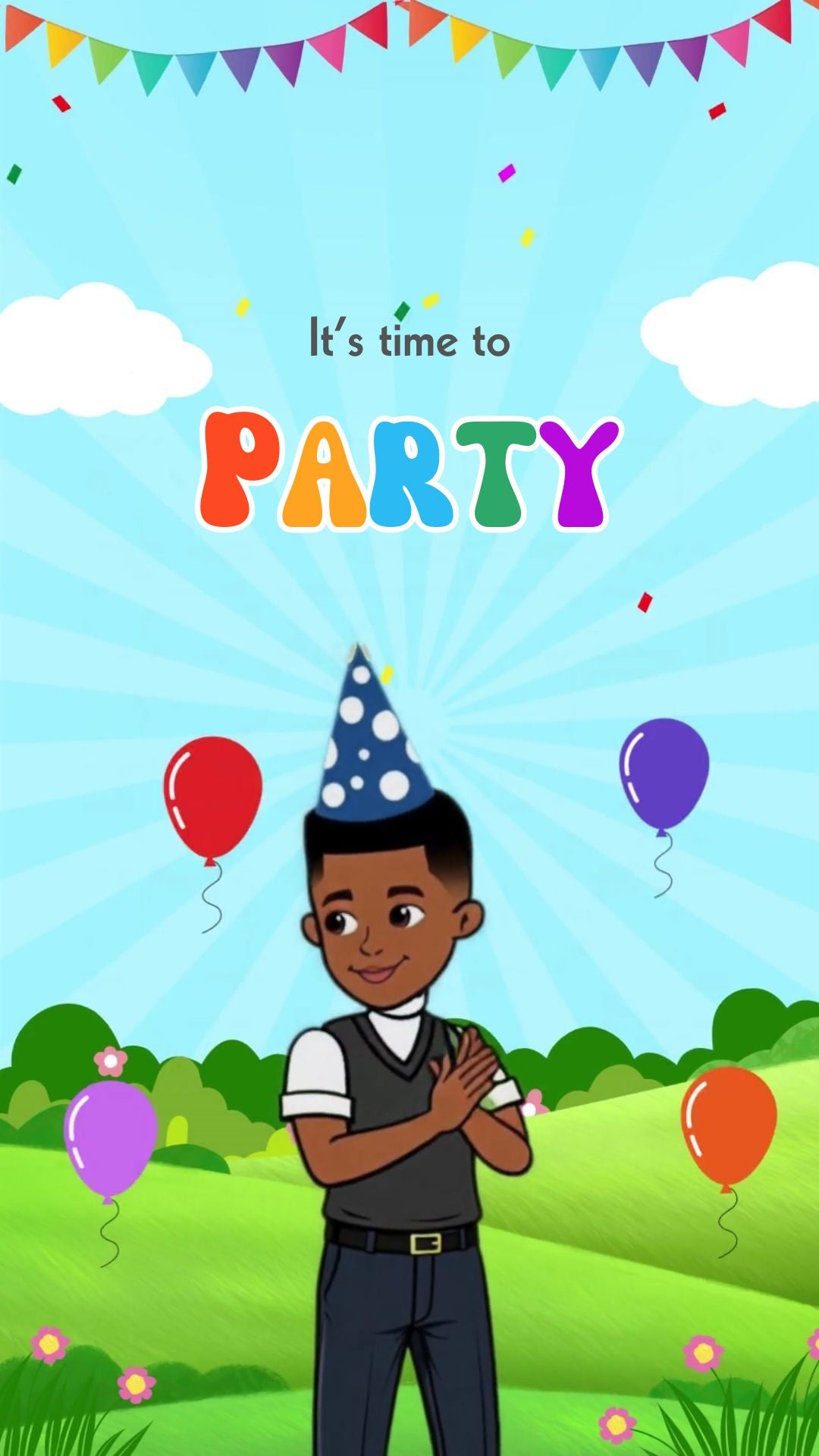 Gracie’s Corner Boy Birthday Video Invitation - Gracie’s Corner Theme Birthday Party Invite | Canva Template | Instant Download