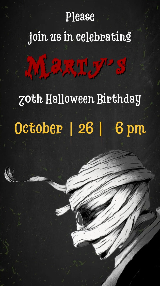 1950s Monster Mash Birthday Animated Video Invitation | Canva Template | Instant Download