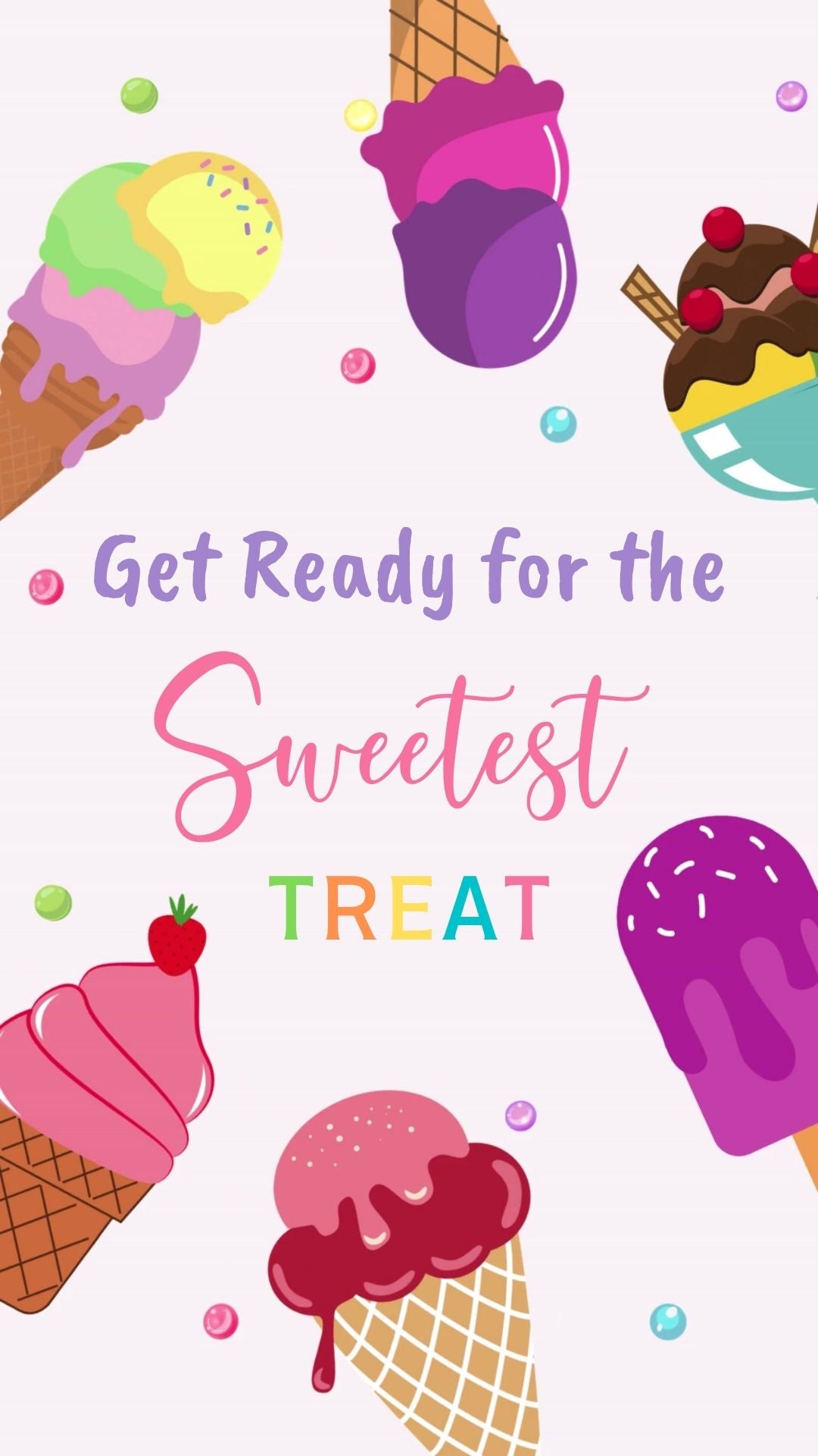 Two Sweet Ice-cream Birthday Invitation - Sweetest Treat Birthday Party Invite | Canva Template | Instant Download