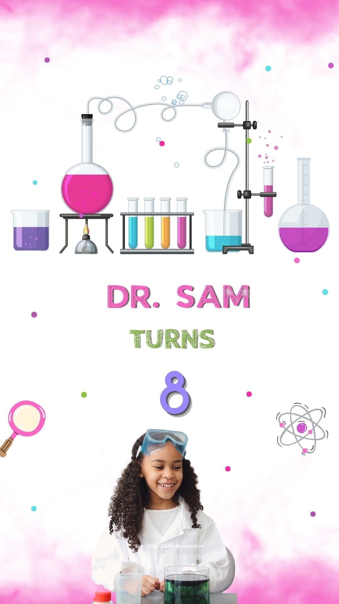 science birthday invitations​