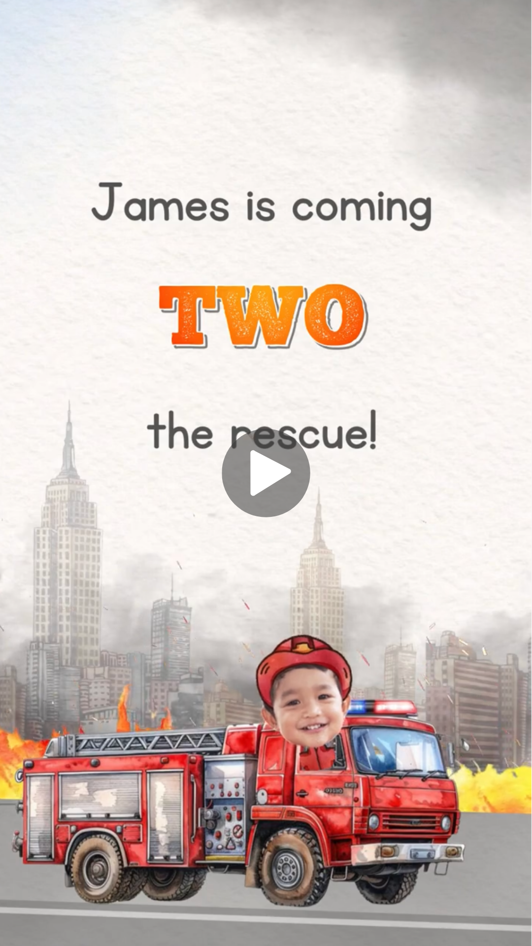 fire truck birthday invitations​