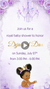 A Little Princess Purple Baby Shower Invitation - A Little Princess Purple Theme Baby Shower Invite