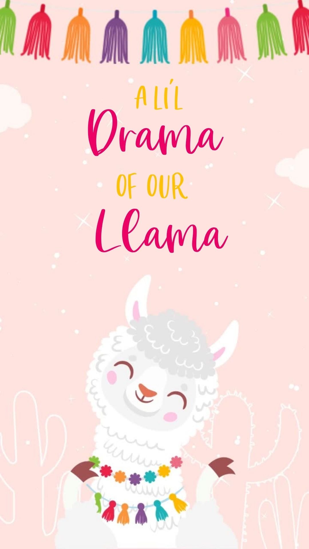 Llama Birthday Invitation – Llamazing Kids Party Cute Alpaca Theme Invite - Whole Llama Fun Video Invite | canva template | instant download