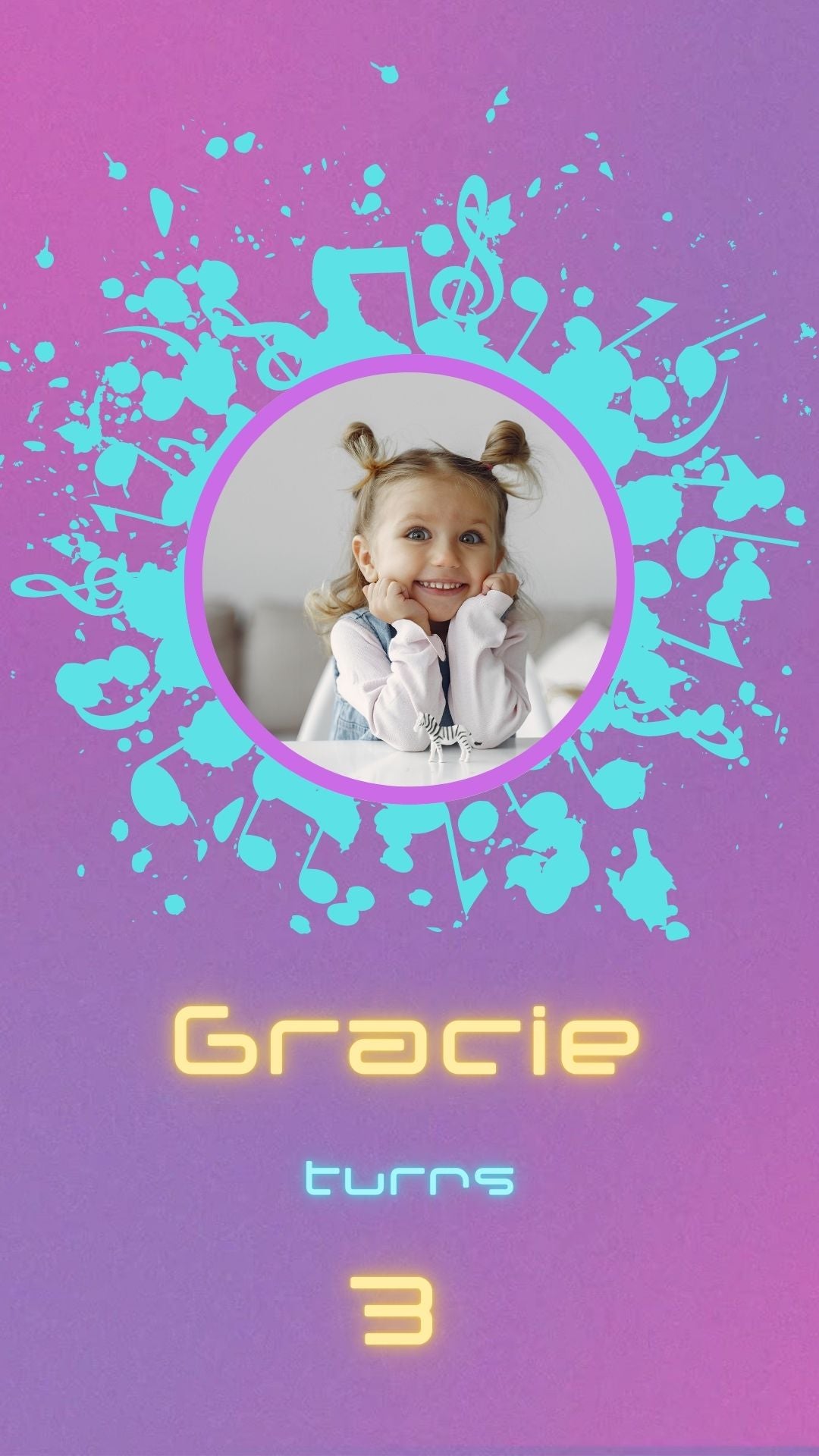 pop star birthday invitations​