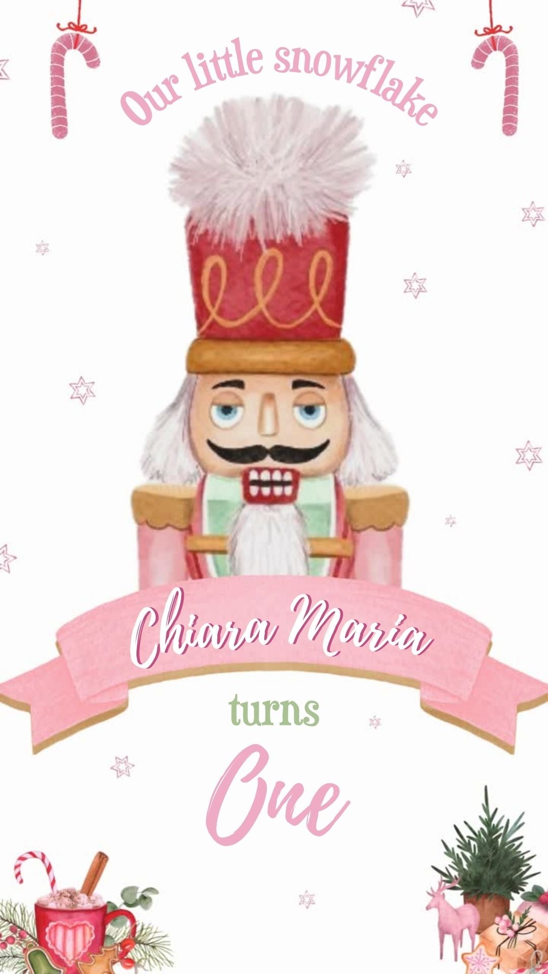 Nutcracker Pink Birthday Video Invitation – Ballet Theme Animated Digital Invite | Canva Template | Instant Download