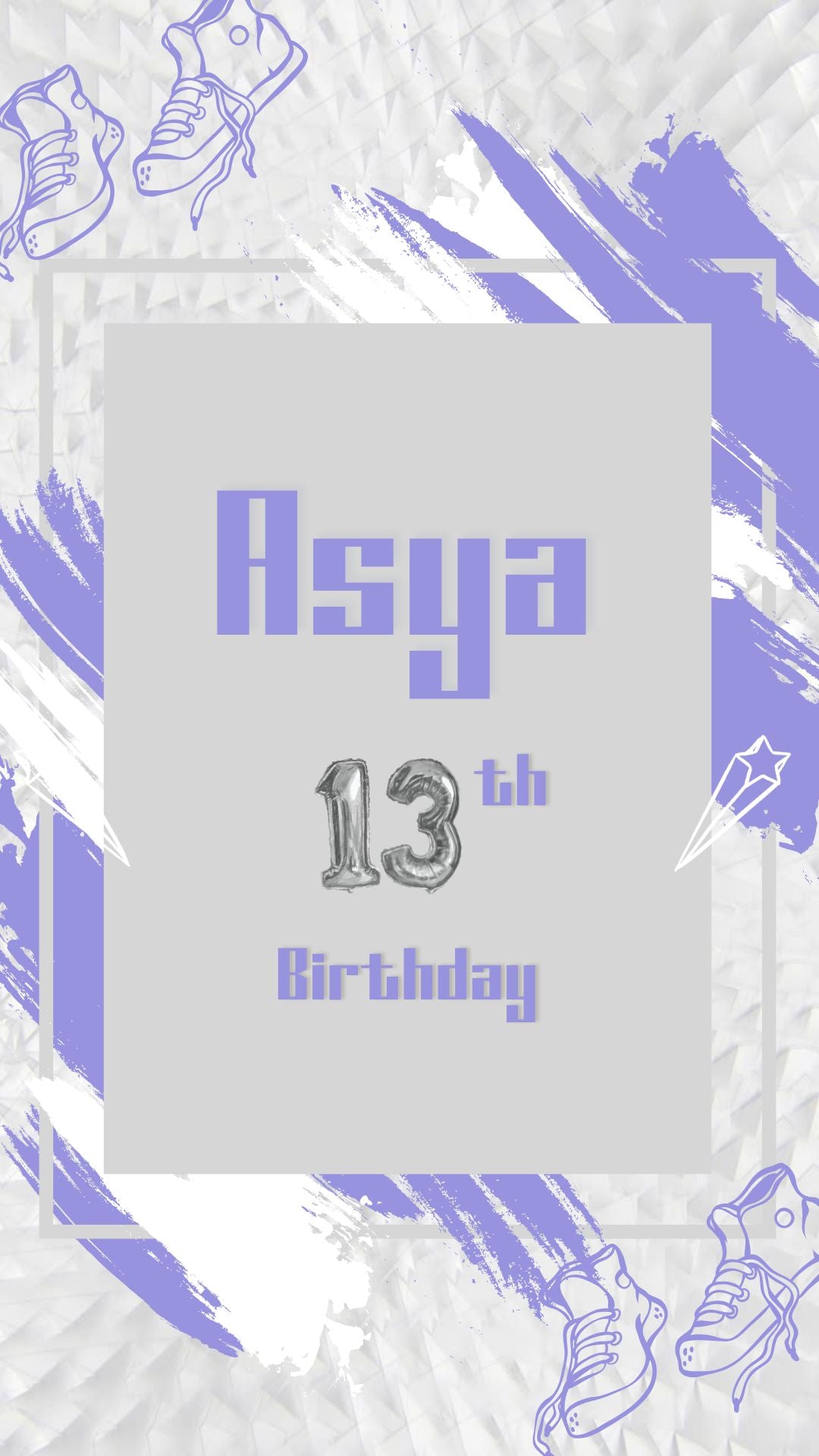 purple birthday invitations template​