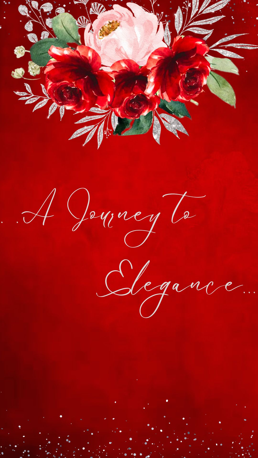 Quinceañera Red & Silver Video Invitation - Red & Silver Quinceañera Theme Quince Años Digital Invite