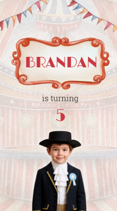 Circus Birthday Video Invitation • The Greatest Birthday Show on Earth • Canva Template • Carnival Theme Party • Instant Download • Kids Birthday Invite