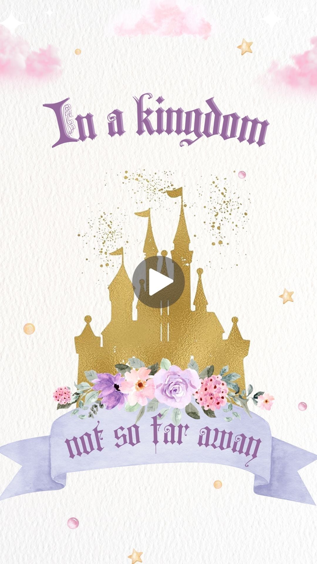 Once upon a time storybook themed birthday animated video invitation