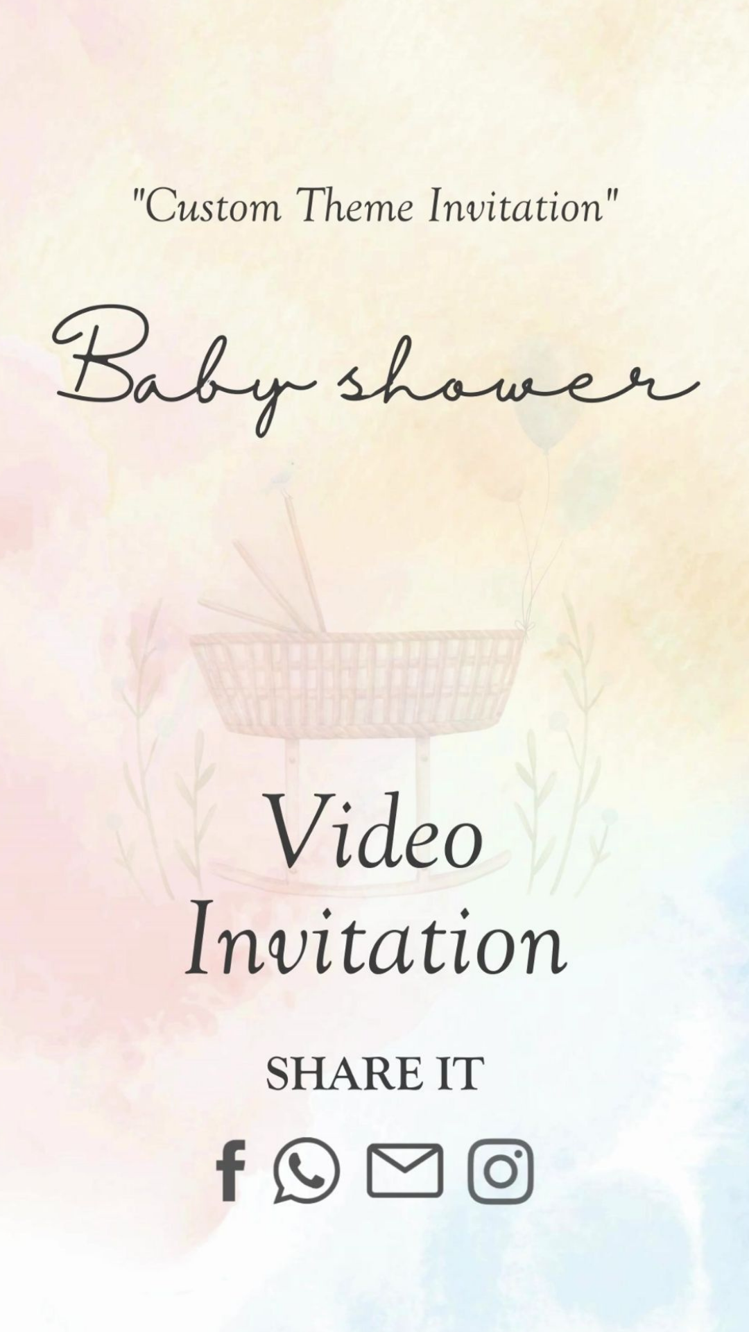 Custom Animated Baby Shower Video Invitation