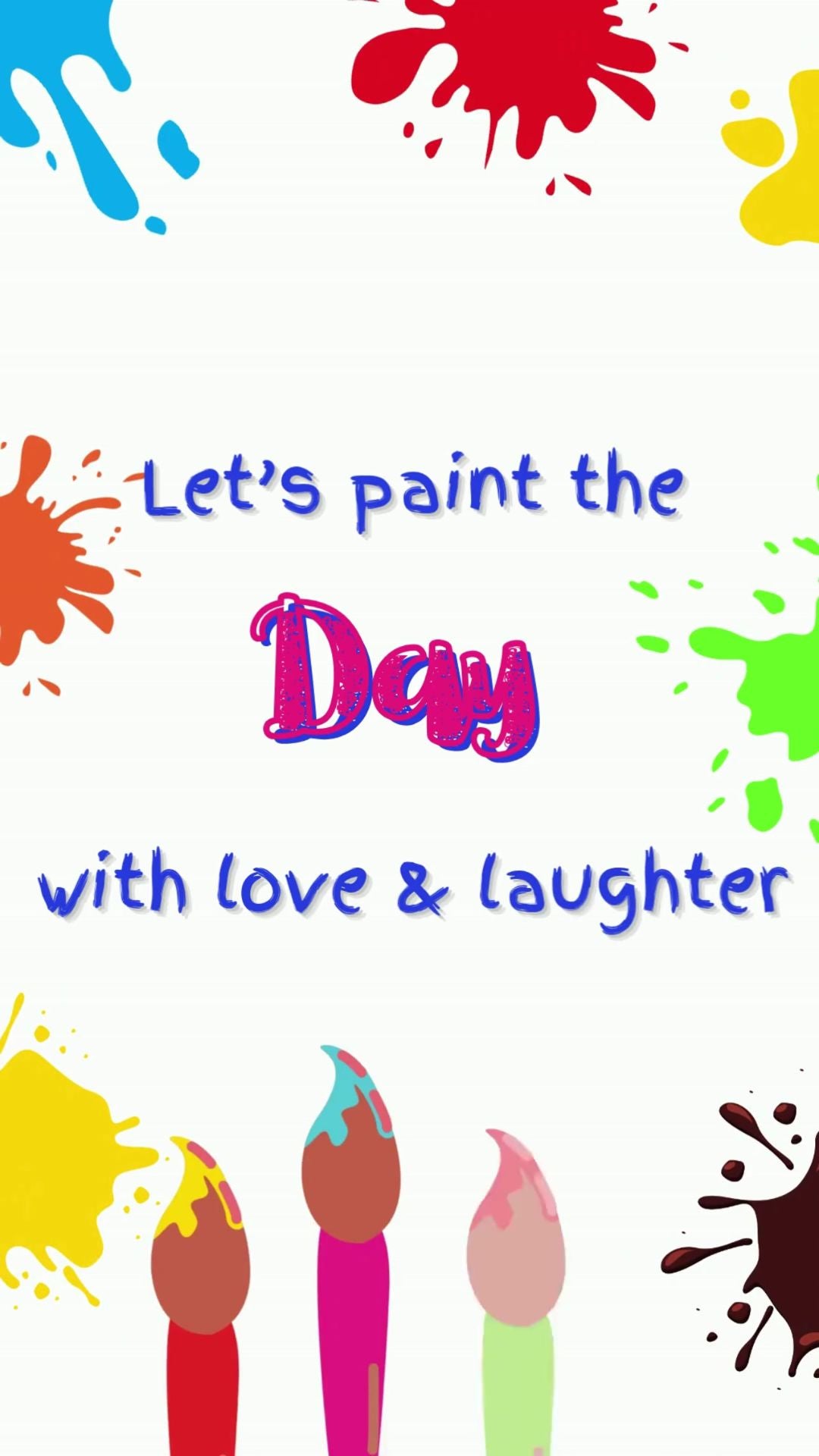 Paint art birthday video invitation with colorful brushstrokes and creative theme design