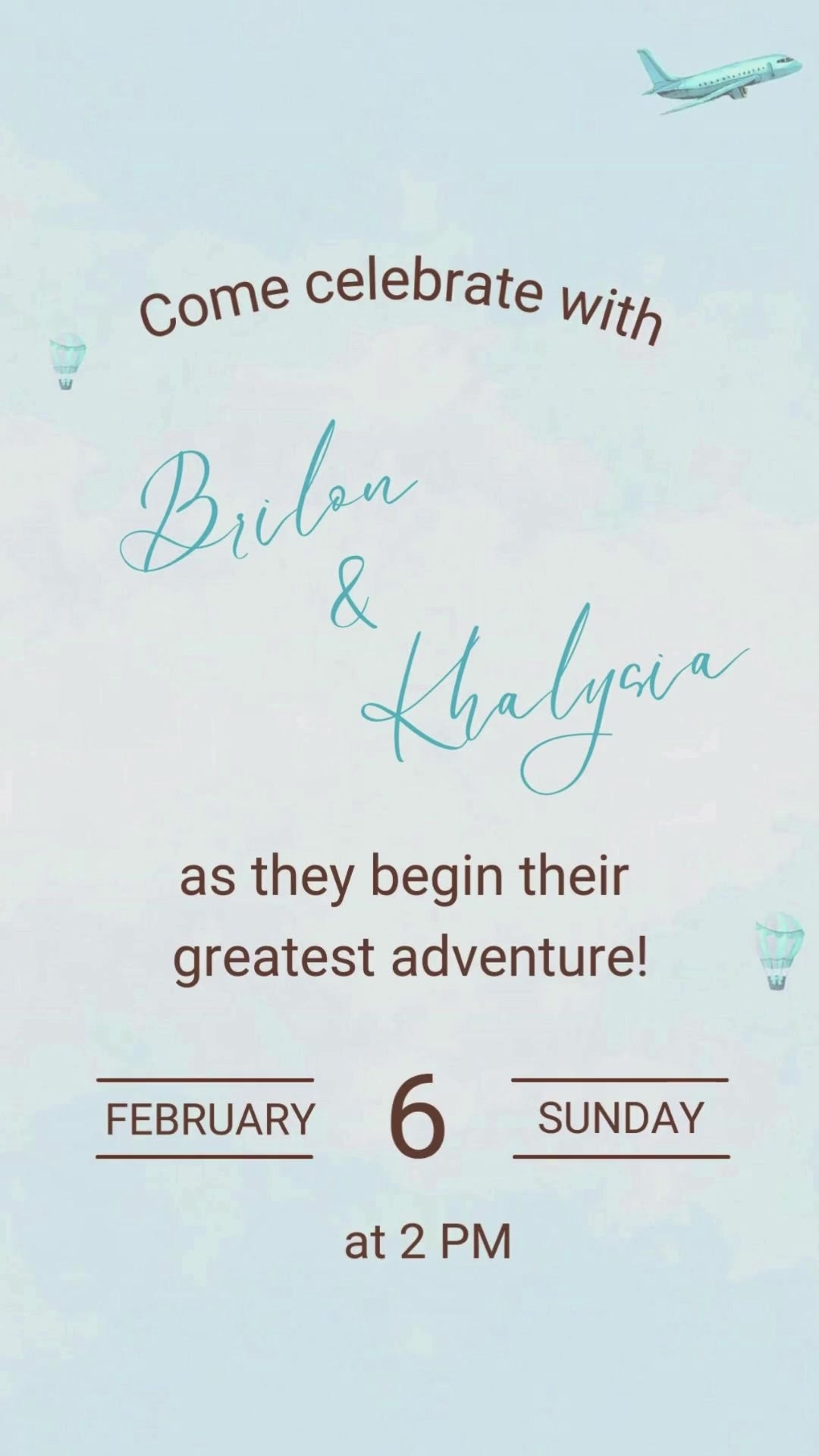 Travel-Inspired Baby Shower blue & Brown Invitation - Travel Baby Shower Adventures themed Invite | Canva Template | Instant Download