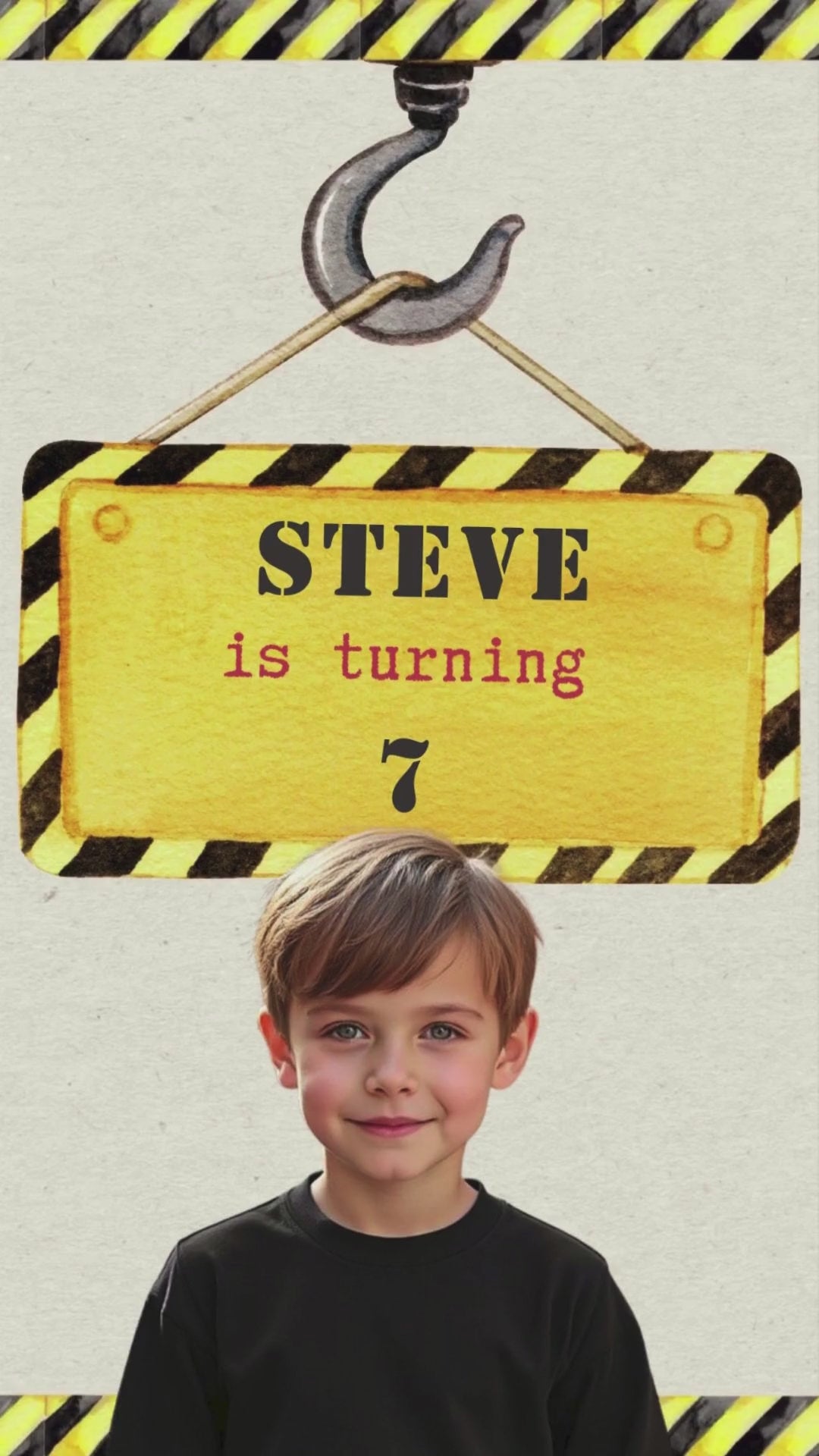 Construction-Themed birthday Invitations | Unique Builder Party Invites | Canva Template | Instant Download