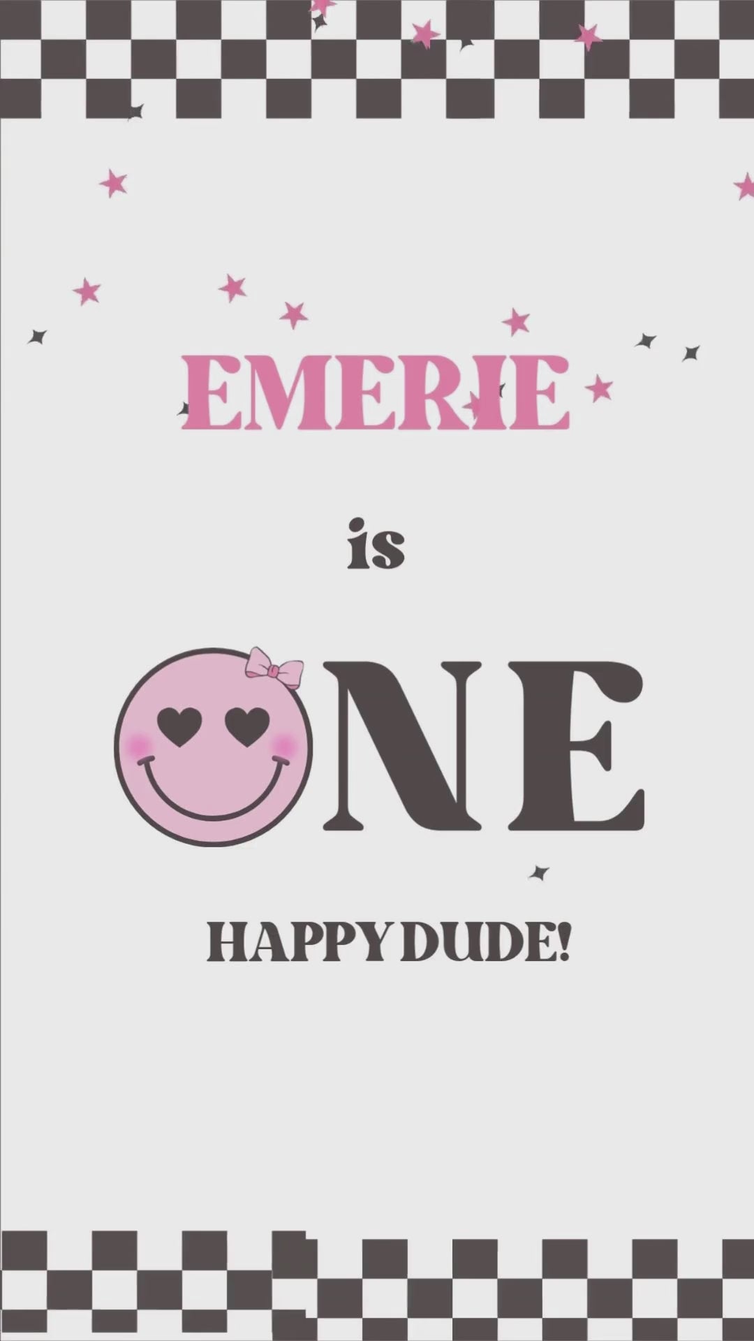 One Happy Dude birthday animated video invitation preview