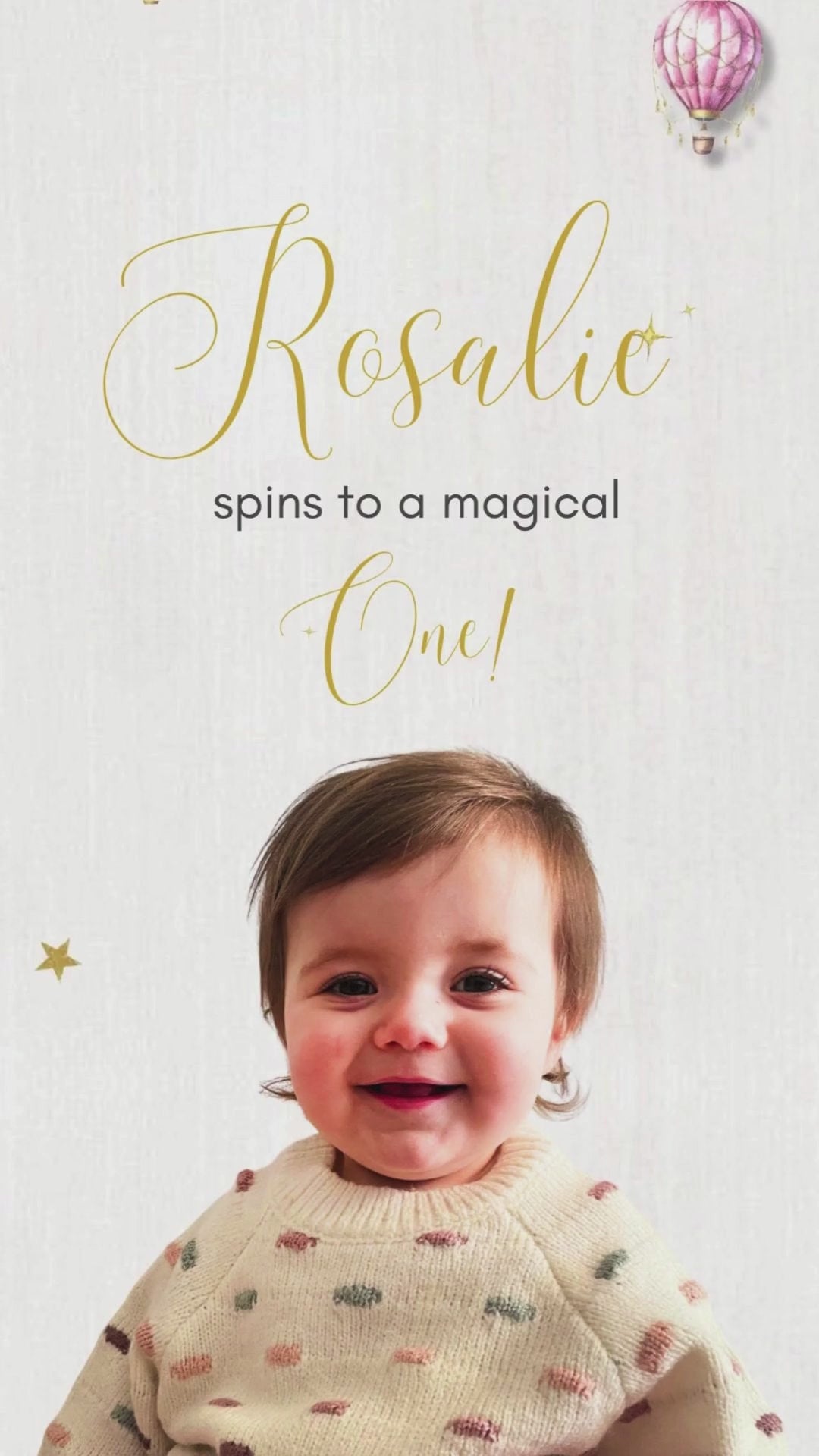 Pink Carousel Birthday Animated Video Invitation | Canva Template | Instant Download