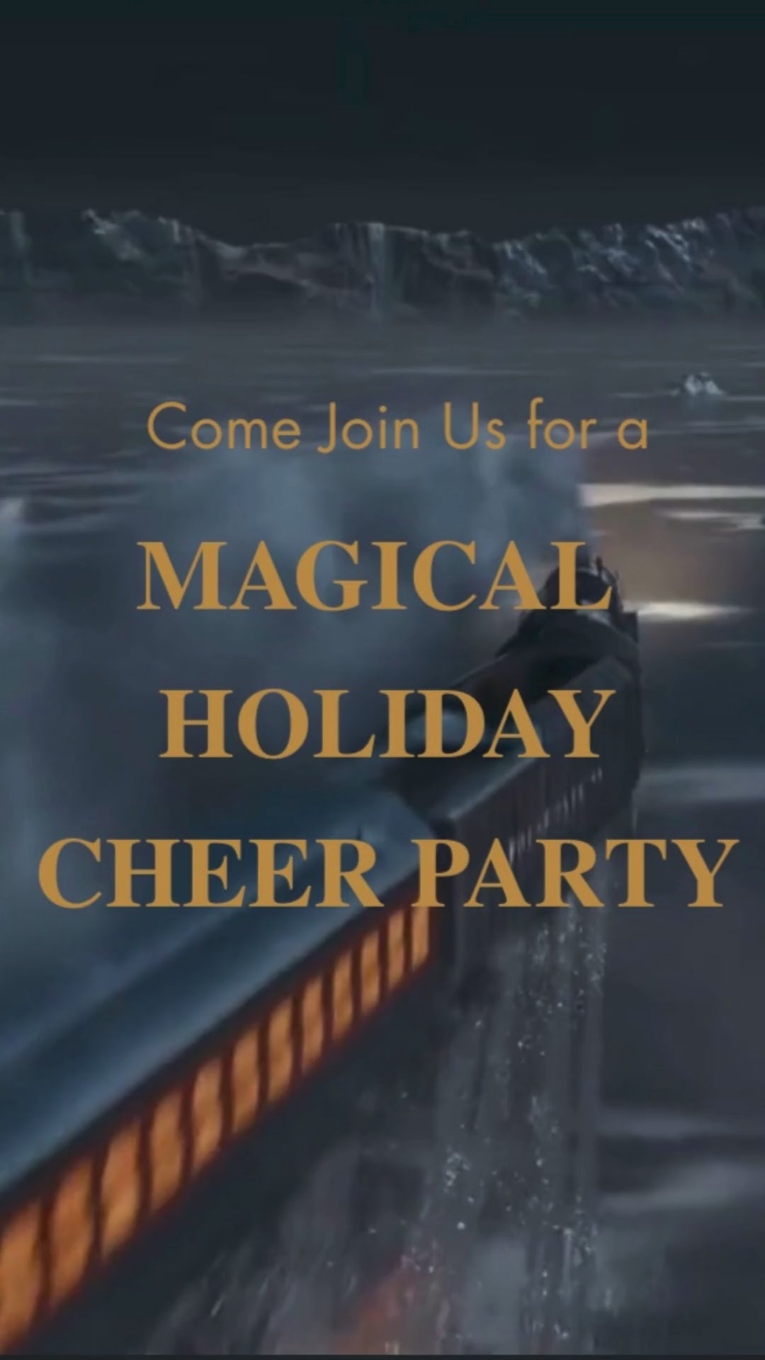 Polar Express Birthday Animated Video Invitation | Canva Template | Instant Download