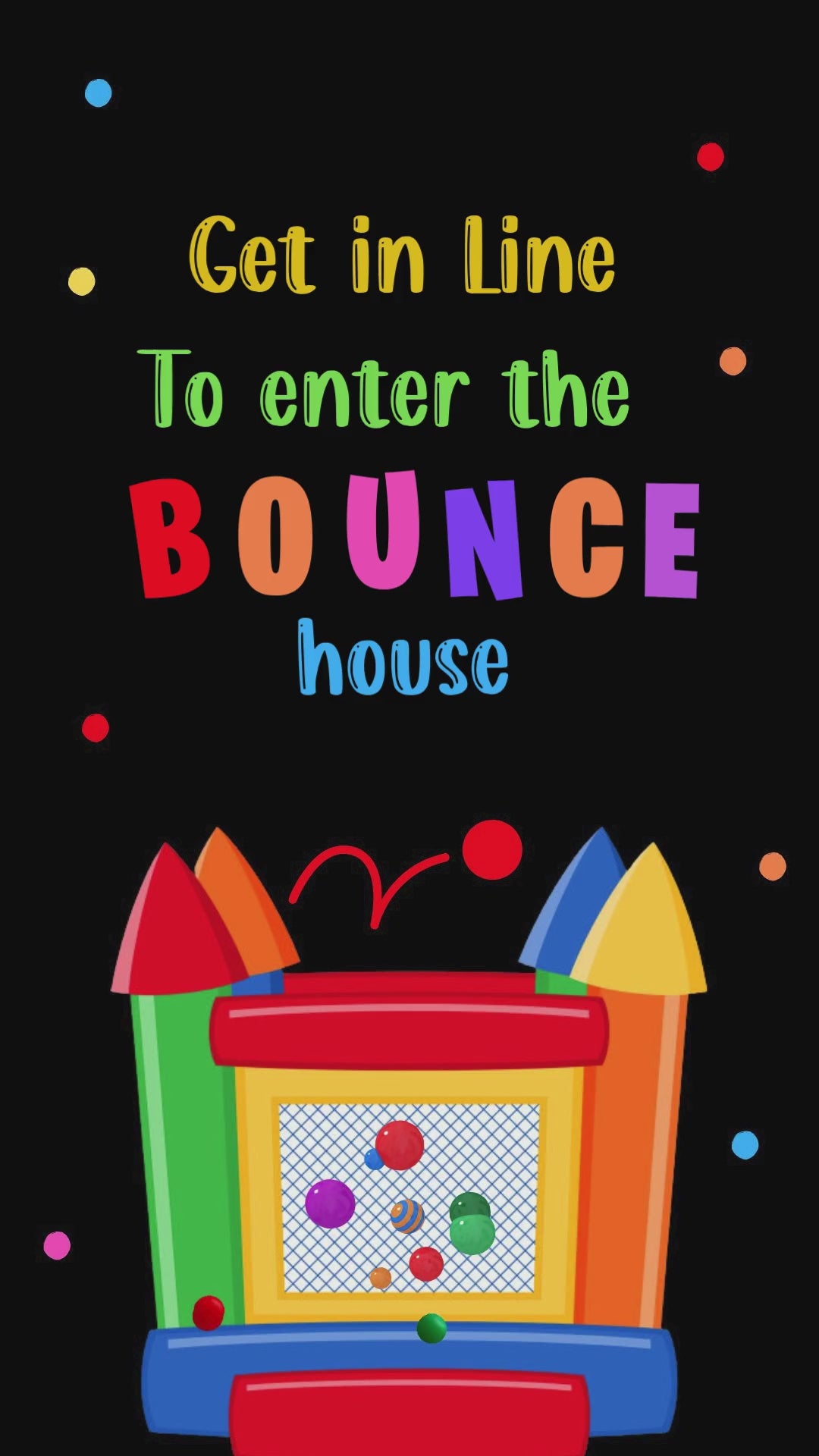 Bounce House Boy Birthday Invite - Bounce House Birthday Play Party Invitation | Canva Template | Instant Download