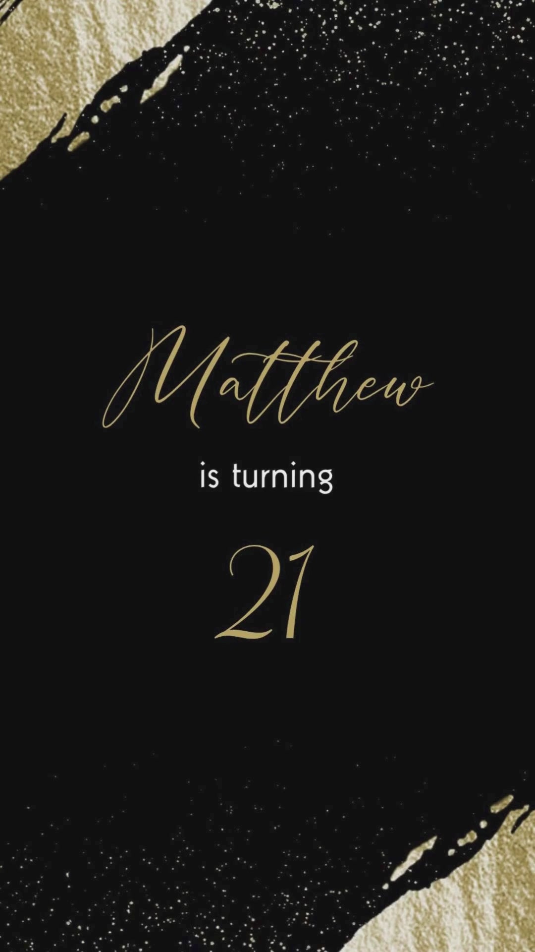 21st black and gold birthday invite  - 21st black and gold birthday invite | Canva Template | Instant Download