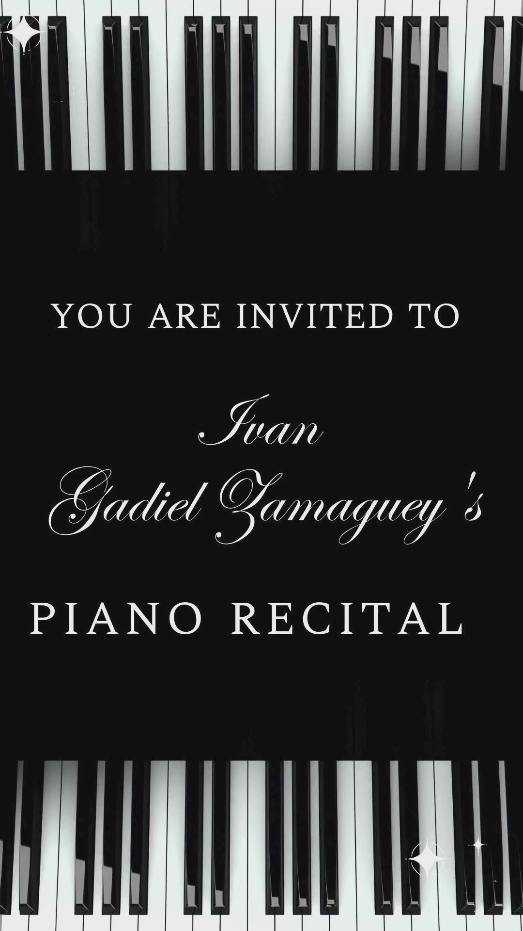 piano themed birthday party​