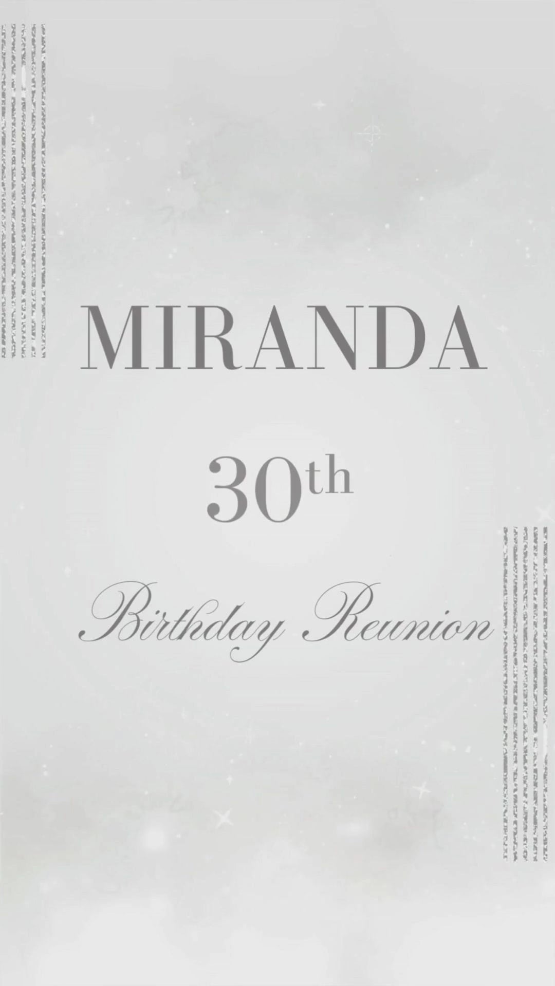 All White Birthday Animated Video Invitation | Canva Template | Instant Download