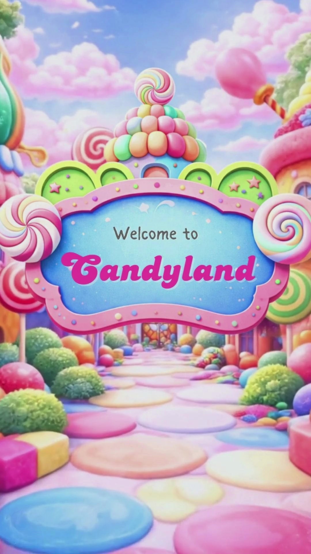 Invitación en video del cumpleaños de Candyland - Invitación a la fiesta temática de Sweet Candyland