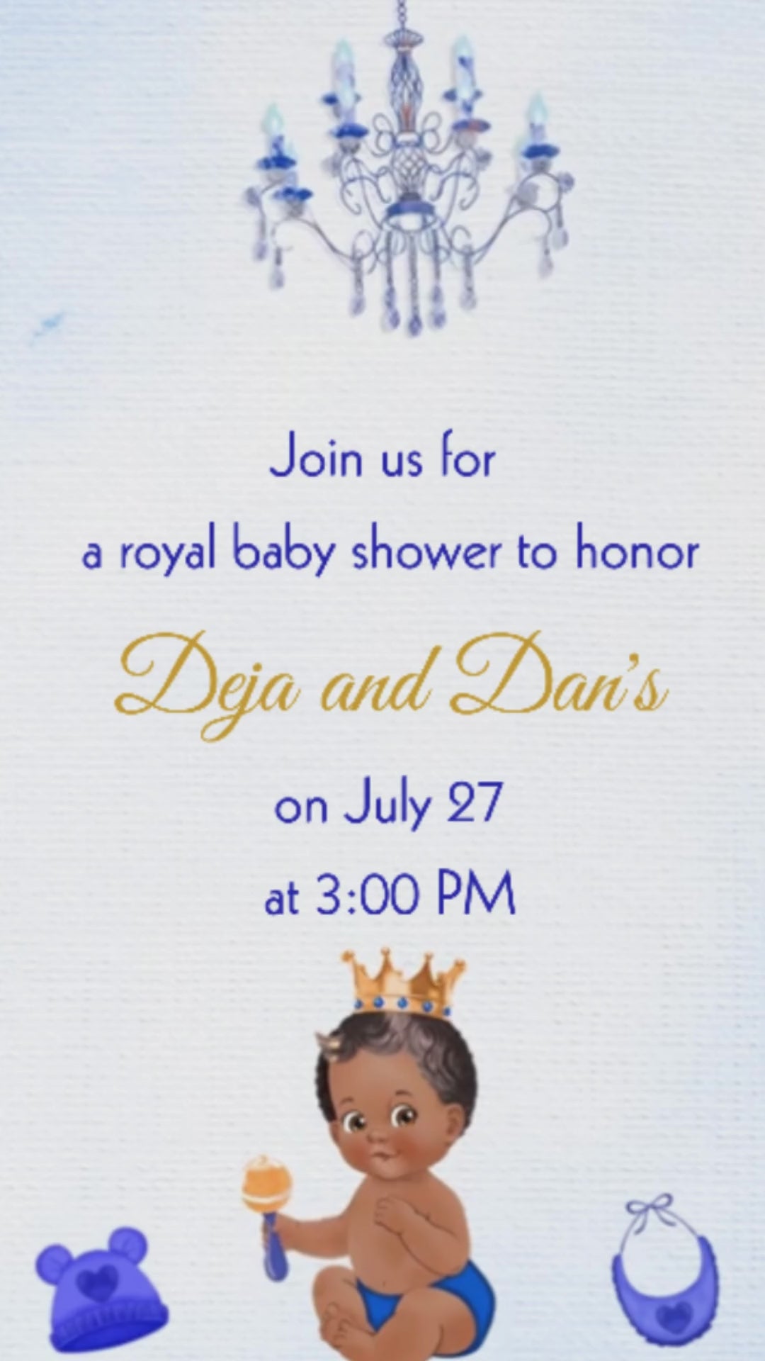 Little Prince Afro Blue Baby Shower Video Invitation | Royal Blue Baby Shower Digital Invite | Canva Template | Instant Download - urnotinvitedBaby ShowerurnotinvitedurnotinvitedVideo OnlyLittle Prince Afro Blue Baby Shower Video Invitation | Royal Blue Baby Shower Digital Invite | Canva Template | Instant Download