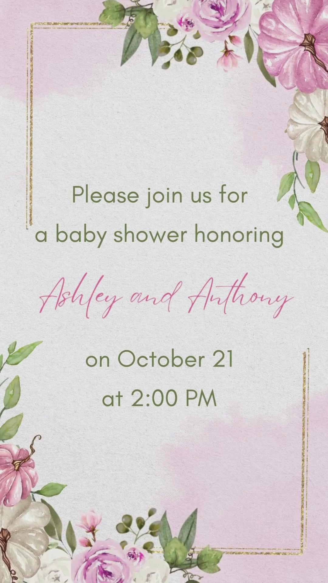 A Little Pumpkin Baby Shower Invitation - Pink Pumpkin Theme Baby Shower Digital Invite