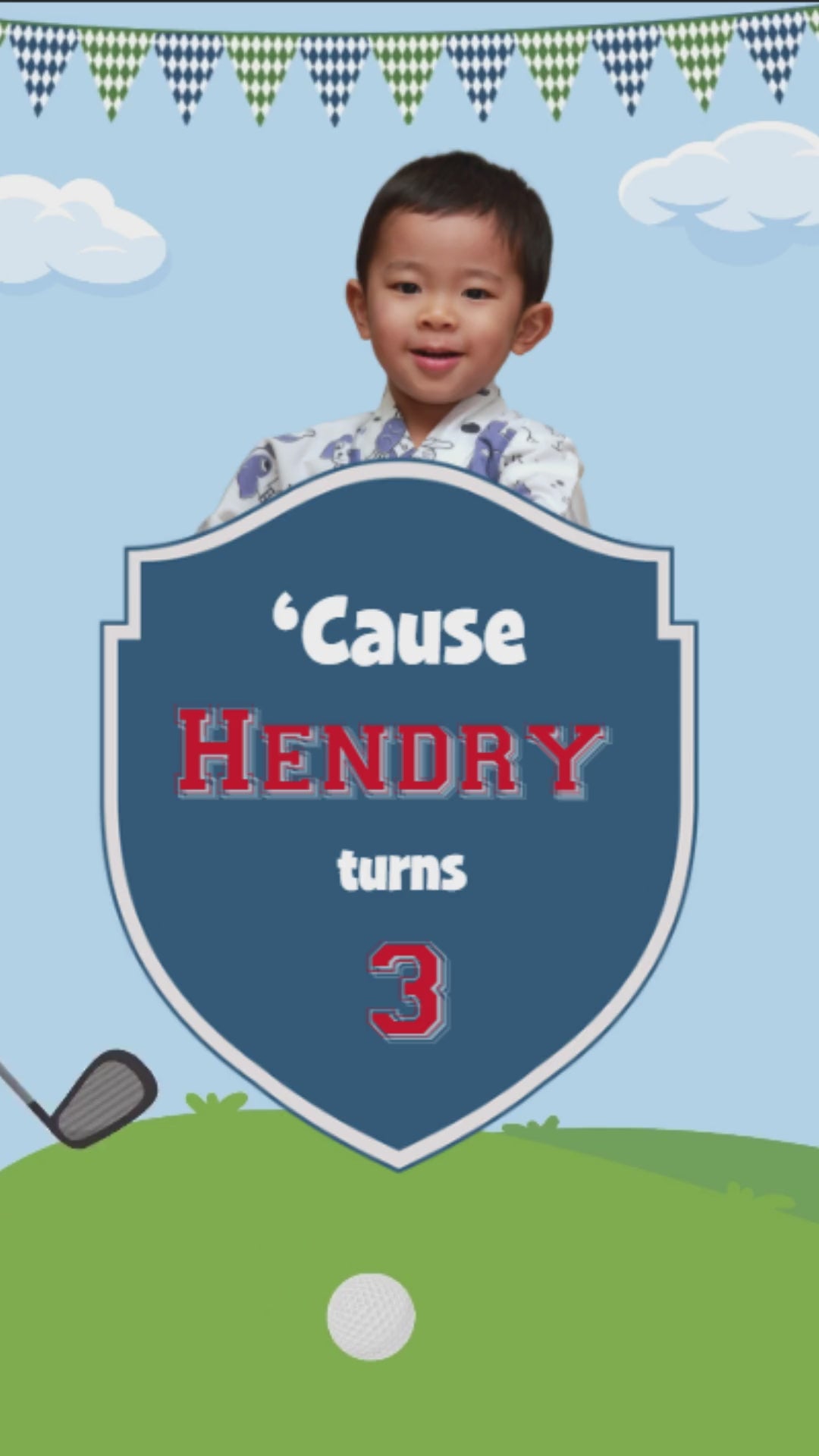 Golf Birthday Party Video Invitation - urnotinvitedKIds BirthdayurnotinvitedurnotinvitedINV-1296DIY VideoGolf Birthday Party Video Invitation