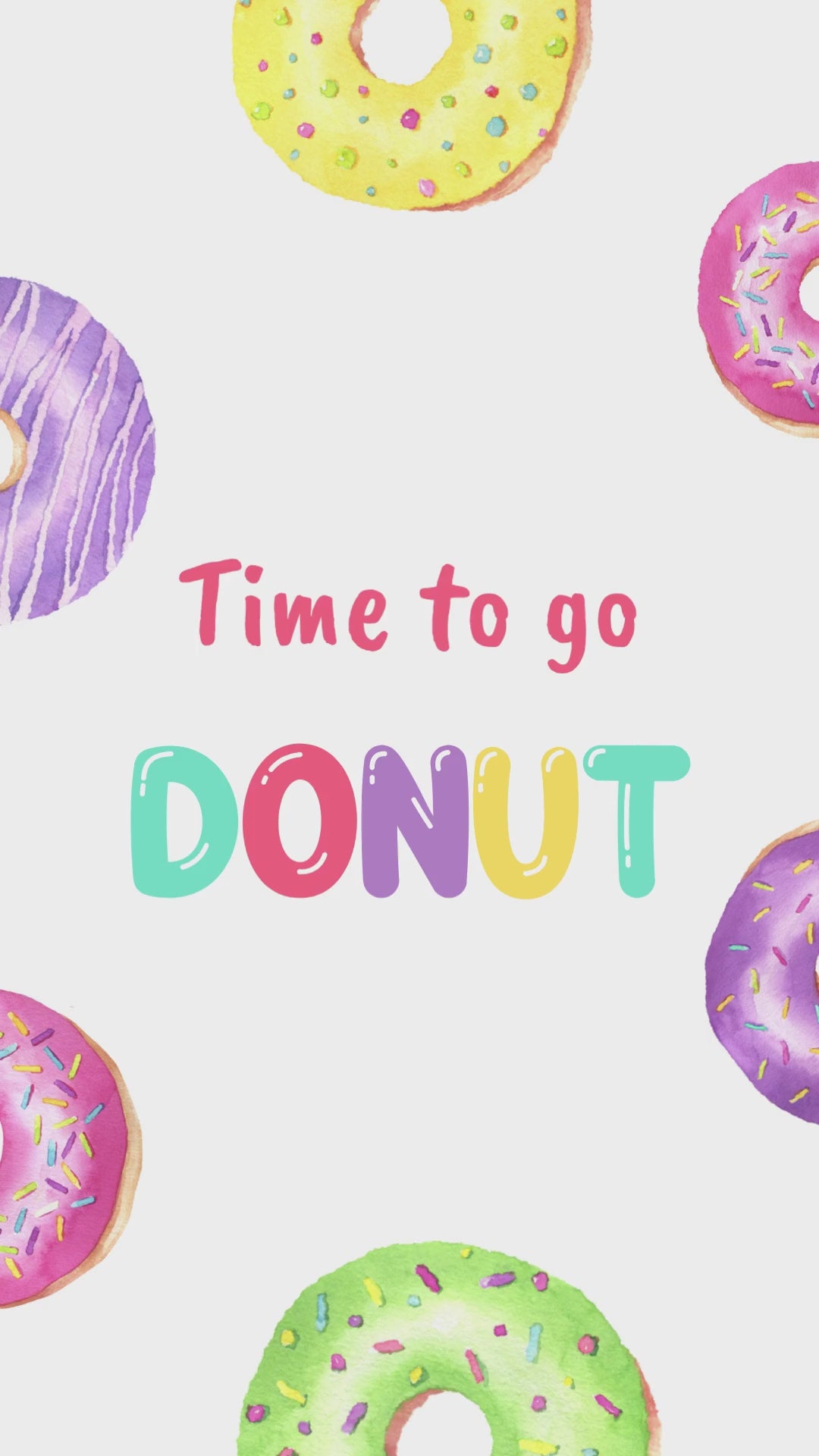 Time to Go Donut Birthday Invitation – Donut Theme Kids Party Digital Invite | canva template | instant download
