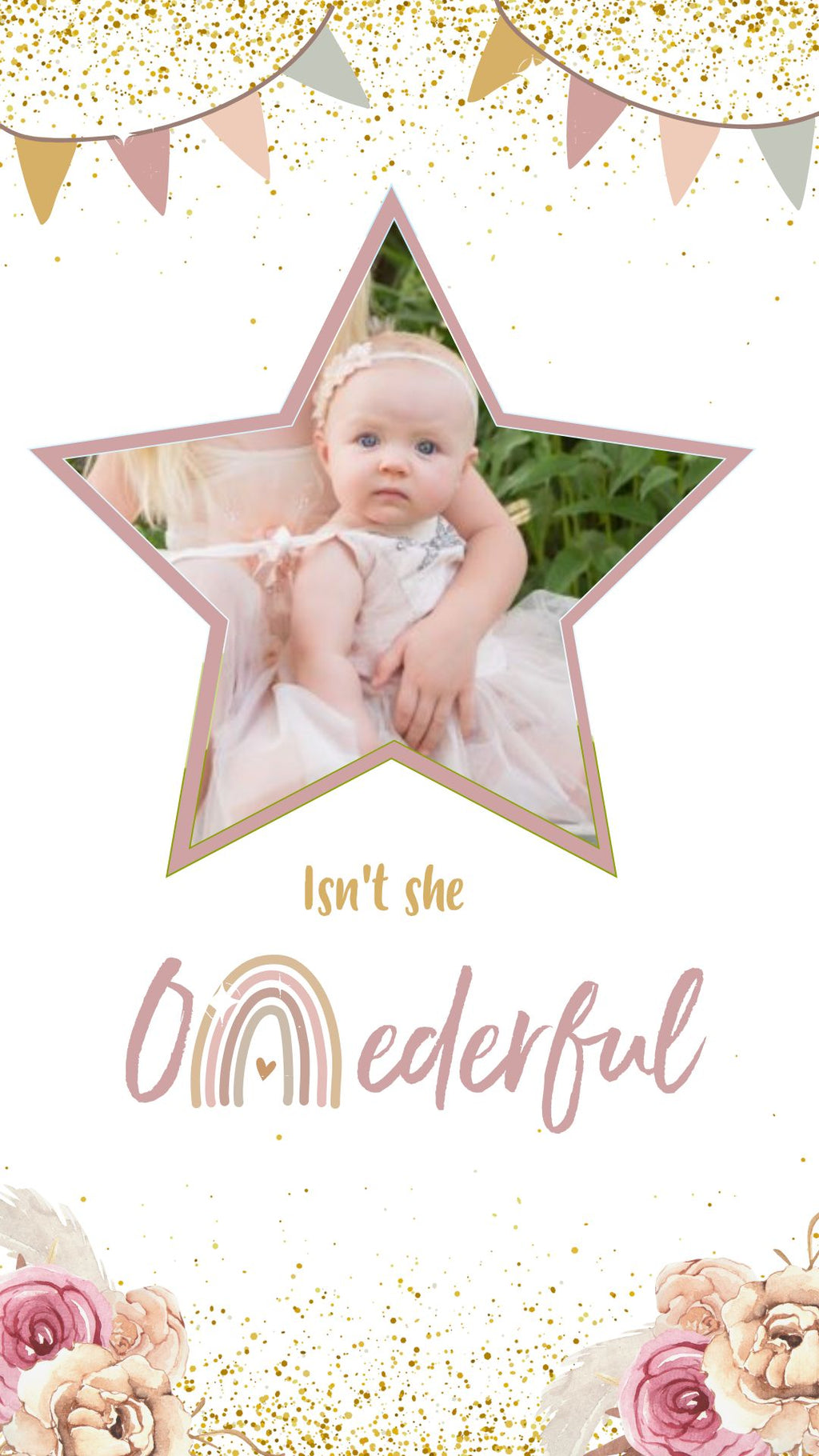 boho rainbow birthday invitations​