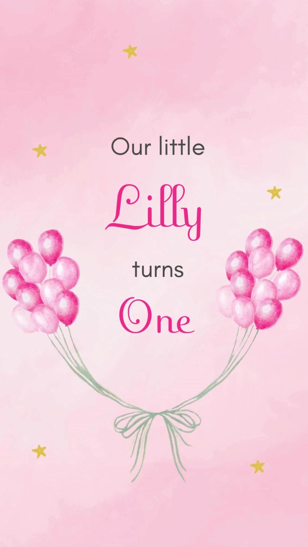 Pink Wonderful Birthday Animated Video Invitation | Canva Template | Instant Download