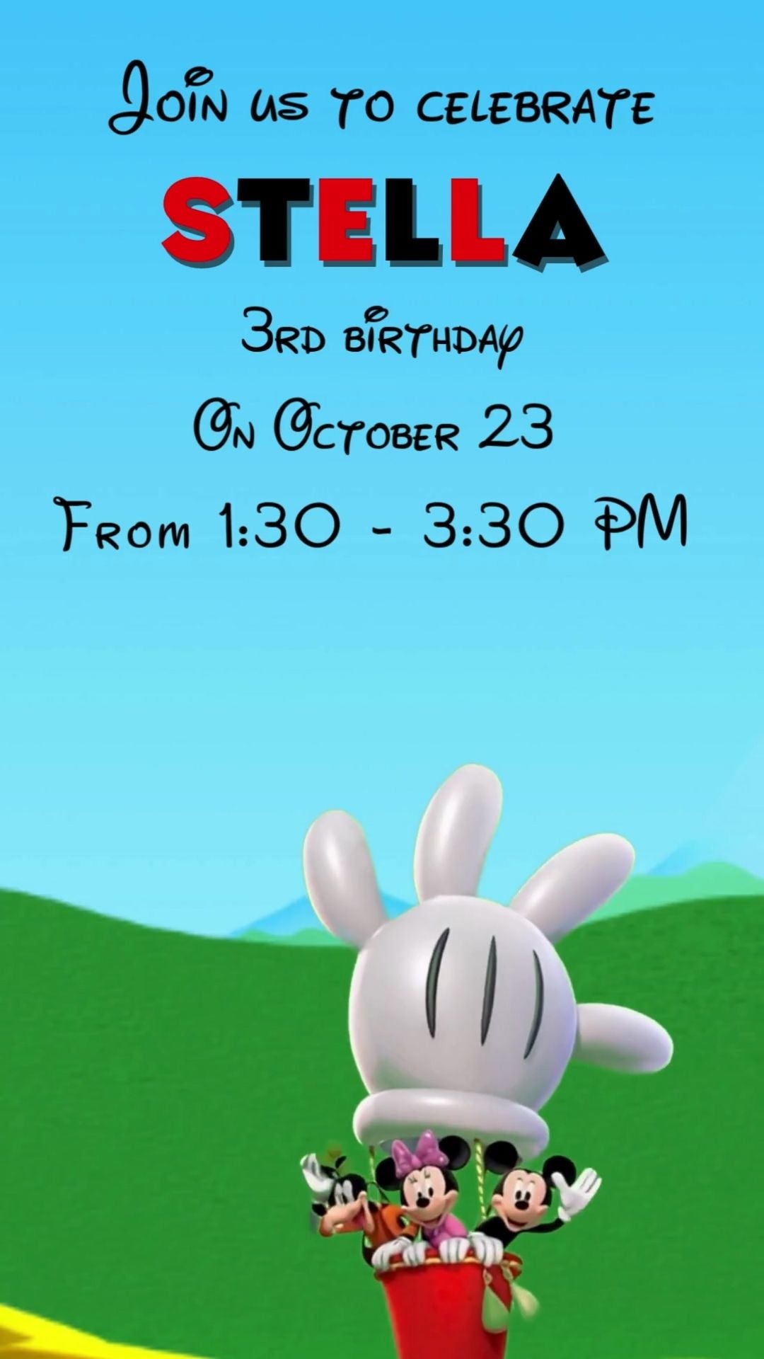 Mickey Mouse Clubhouse Birthday Video Invitation - Mickey Mouse Theme Birthday Party Digital Invite | Canva Template | Instant Download - urnotinvitedKIds BirthdayurnotinvitedurnotinvitedINV-1239Video OnlyMickey Mouse Clubhouse Birthday Video Invitation - Mickey Mouse Theme Birthday Party Digital Invite | Canva Template | Instant Download