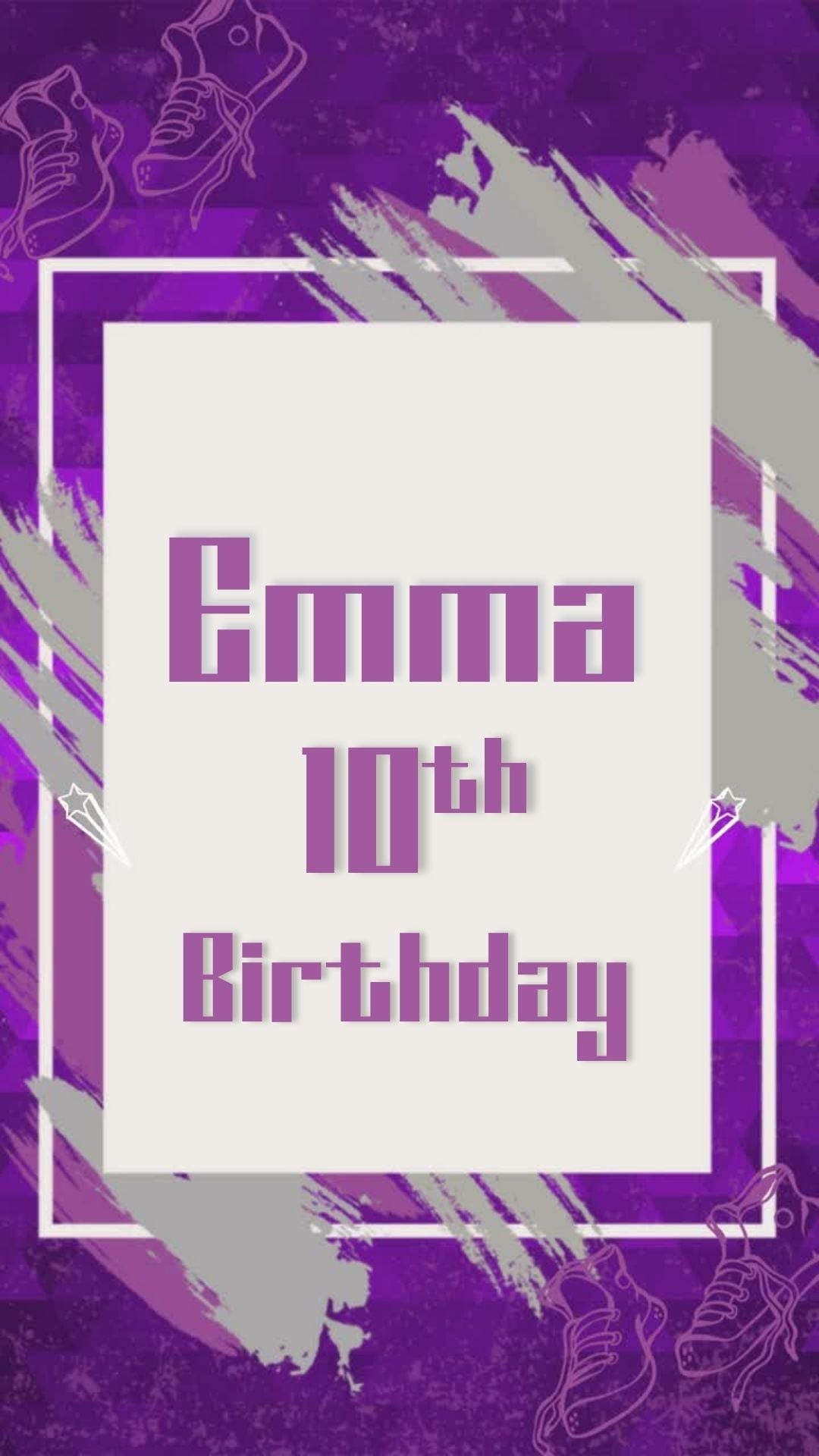 Purple Sneaker Ball Birthday Video Invitation - Sneaker Purple Birthday Theme Party Invite | Canva Template | Instant Download - urnotinvitedKIds BirthdayurnotinvitedurnotinvitedINV-1076Video OnlyPurple Sneaker Ball Birthday Video Invitation - Sneaker Purple Birthday Theme Party Invite | Canva Template | Instant Download