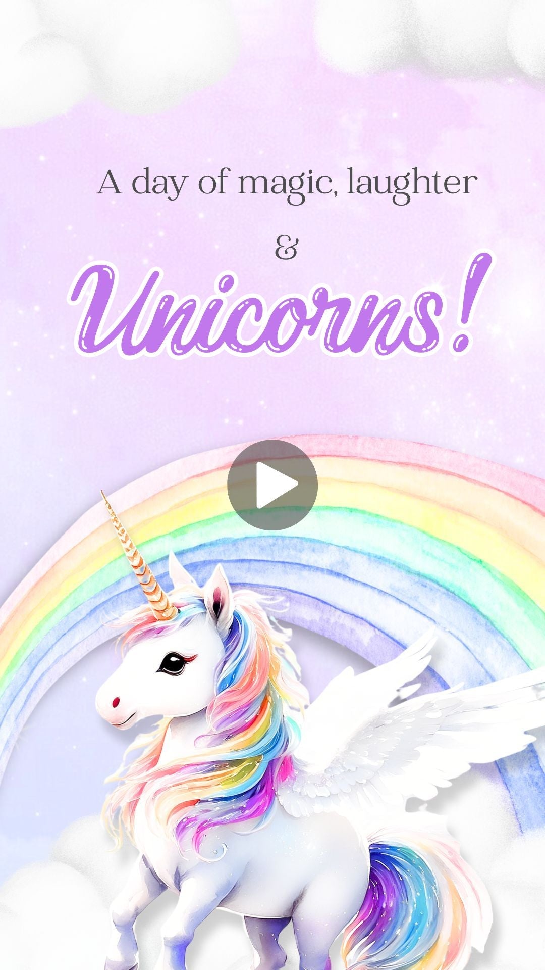 Rainbow Unicorn Birthday Animated Video Invitation | Canva Template | Instant Download - urnotinvitedKIds BirthdayurnotinvitedurnotinvitedVideo OnlyRainbow Unicorn Birthday Animated Video Invitation | Canva Template | Instant Download