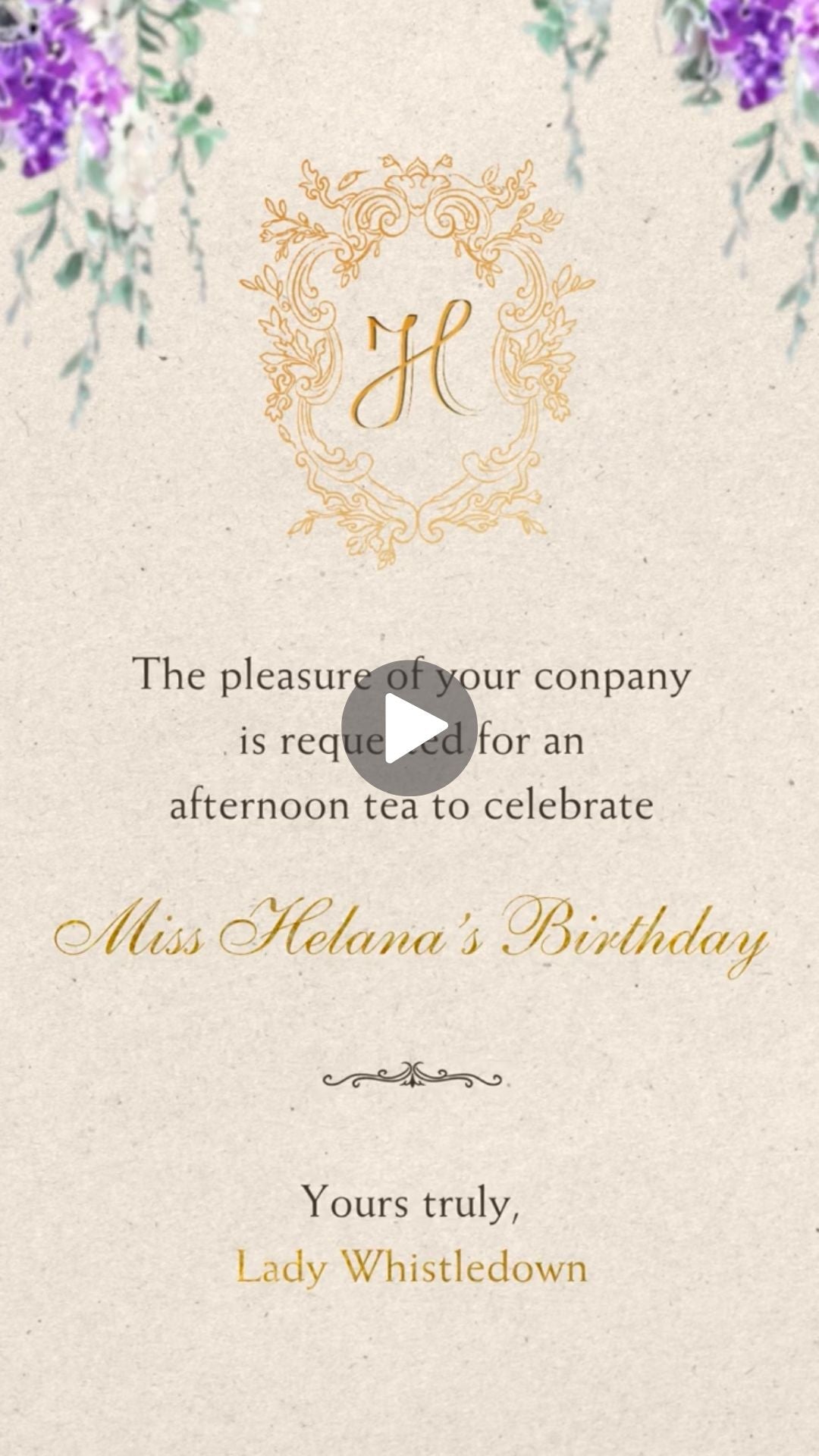 Regency Tea Party Bridal Shower Video Invitation | Vintage Elegant Bridal Evite | Garden Party Invite | Animated Digital Invitation with RSVP - urnotinvitedBridal ShowerurnotinvitedurnotinvitedVideo OnlyRegency Tea Party Bridal Shower Video Invitation | Vintage Elegant Bridal Evite | Garden Party Invite | Animated Digital Invitation with RSVP
