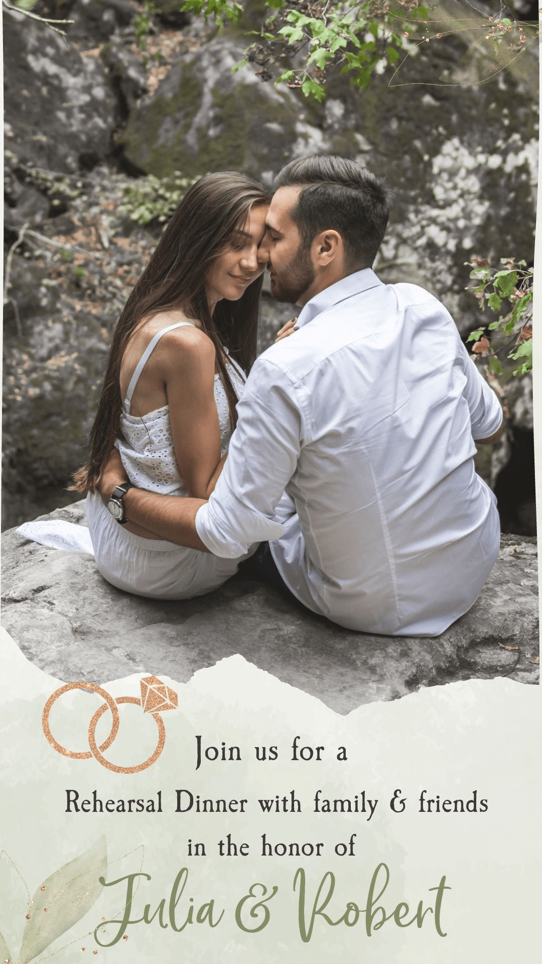 Rehearsal Dinner Greenery Gold Wedding Invitation - The Night Before Wedding Rehearsal Dinner Invite - urnotinvitedIndian WeddingurnotinvitedurnotinvitedINV-1221Video OnlyRehearsal Dinner Greenery Gold Wedding Invitation - The Night Before Wedding Rehearsal Dinner Invite