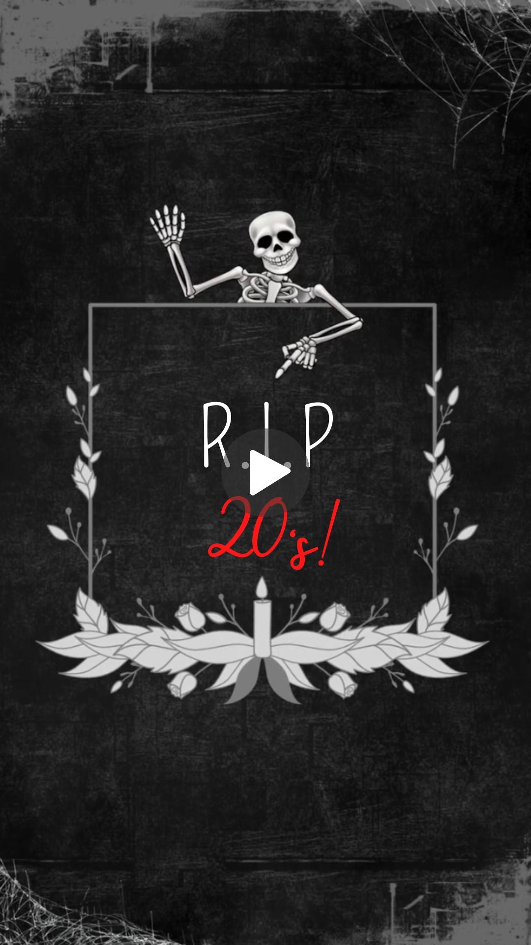 Death to His 20s Birthday Animated Video Invitation | Canva Template | Instant Download