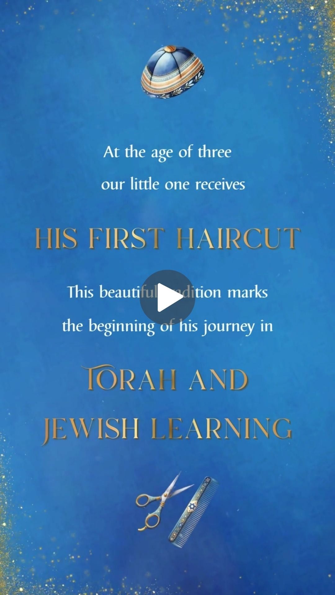 Upshernish Ceremony Animated Video Invitation - Upshernish invite| Canva Template | Instant Download