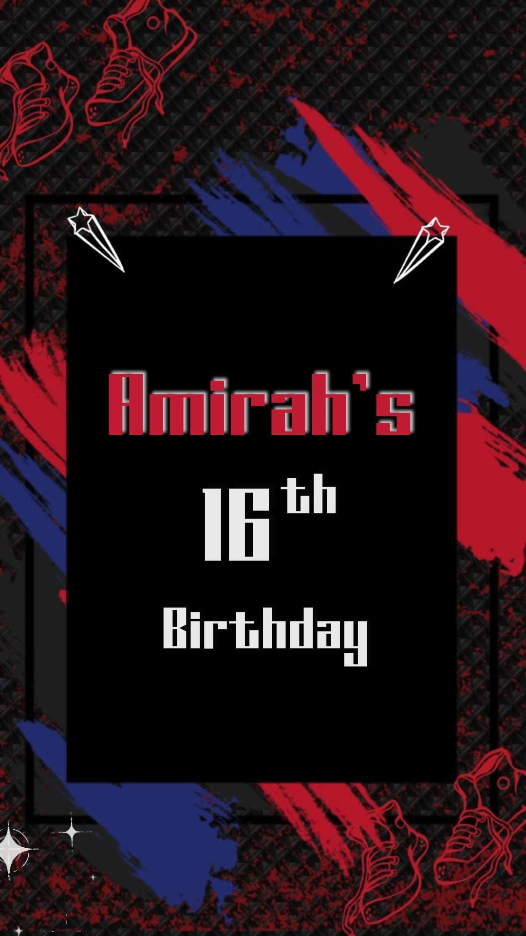 Sneaker Ball Birthday Video Invitation - Red Sneaker Theme Party Invite | Canva Template | Instant Download - urnotinvitedInvitationsurnotinvitedurnotinvitedINV-1074video onlySneaker Ball Birthday Video Invitation - Red Sneaker Theme Party Invite | Canva Template | Instant Download