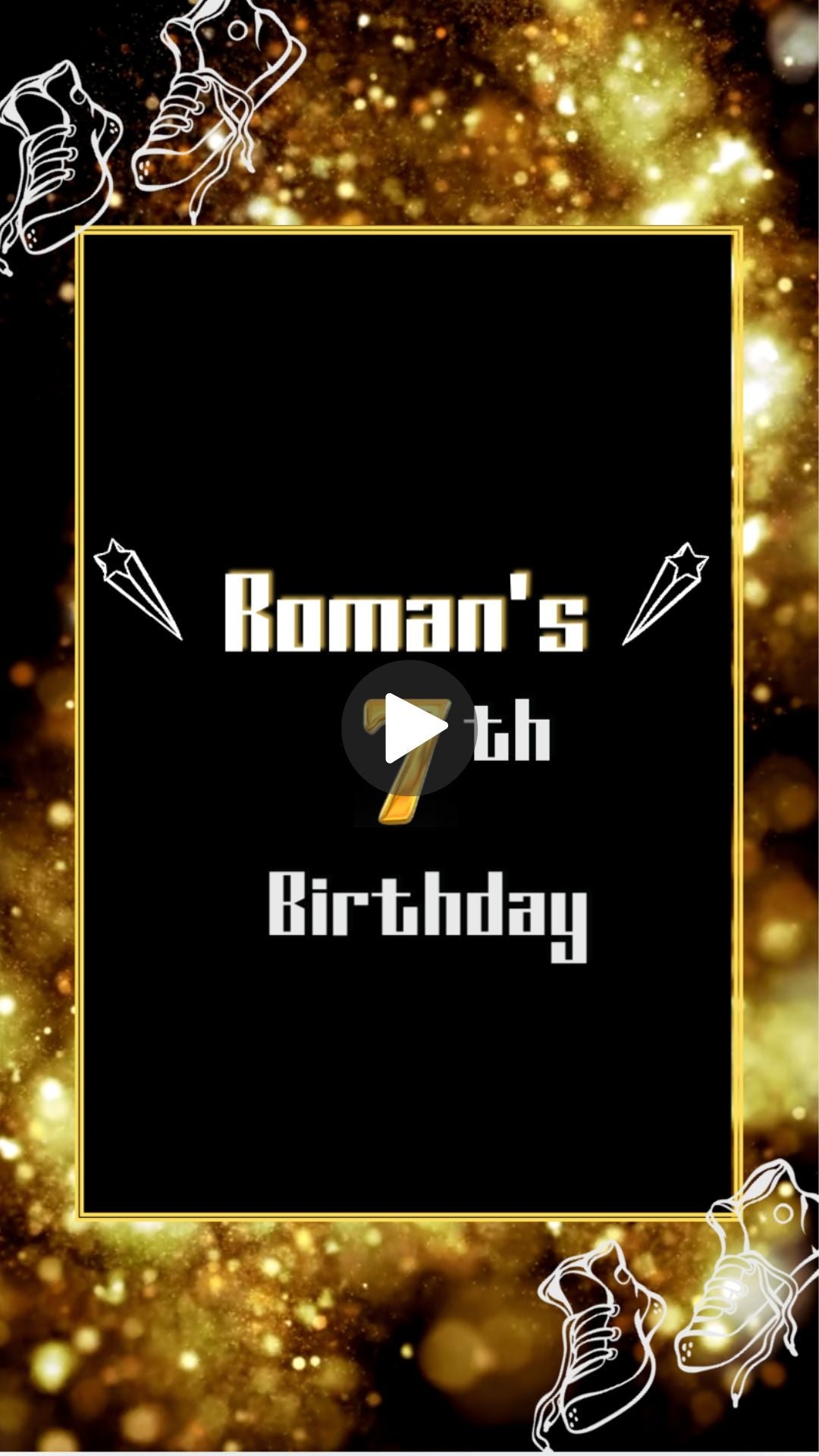 Sneaker Ball Yellow Video Invitation - Sneaker Yellow Theme Party Invite - urnotinvitedKIds BirthdayurnotinvitedurnotinvitedINV-1101Video Onlysneaker ball birthday invitation​