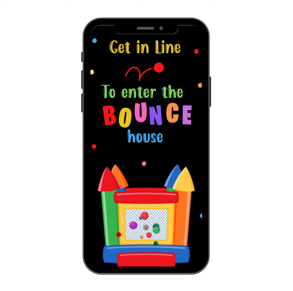 Bounce House Boy Birthday Invite