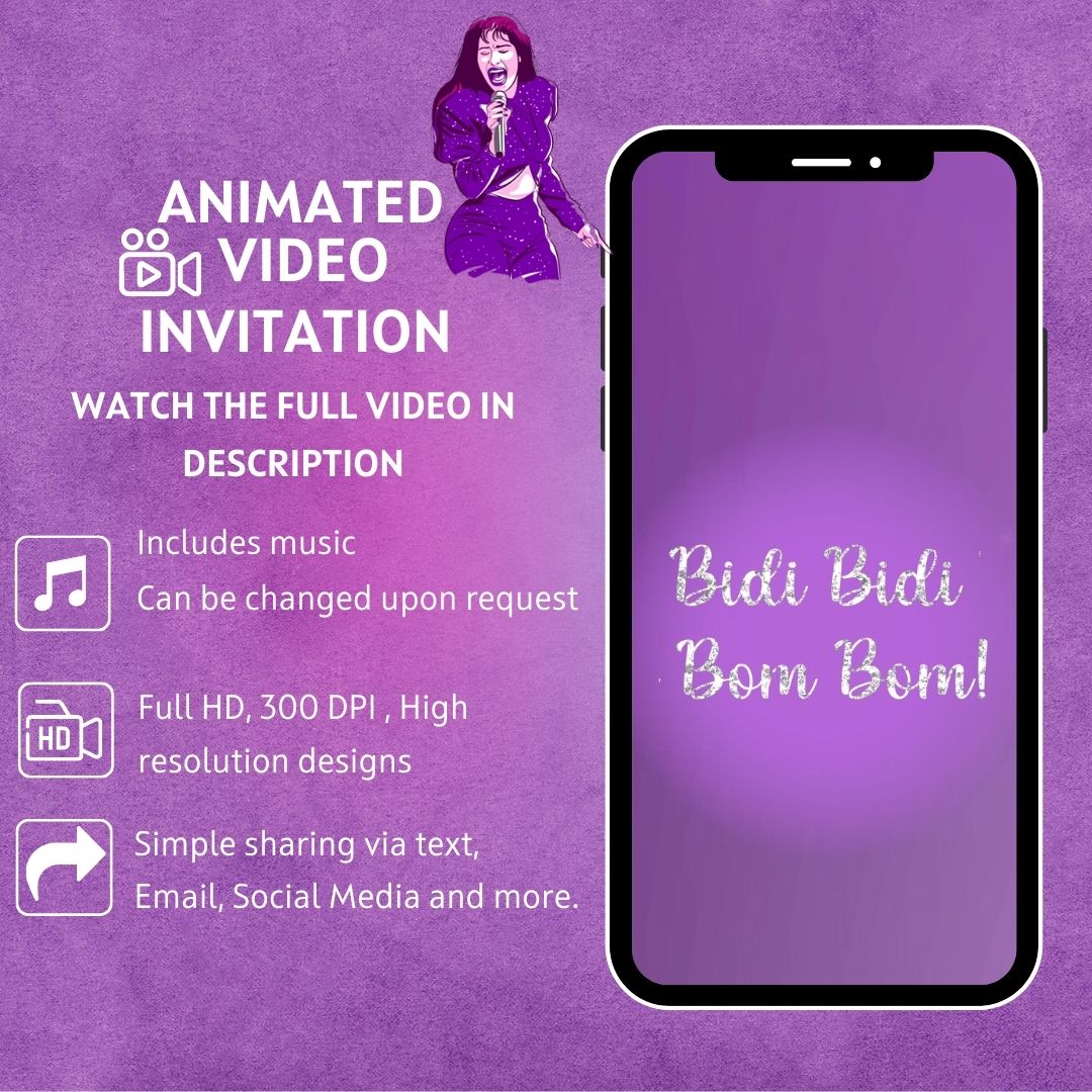 selena quintanilla birthday invitation