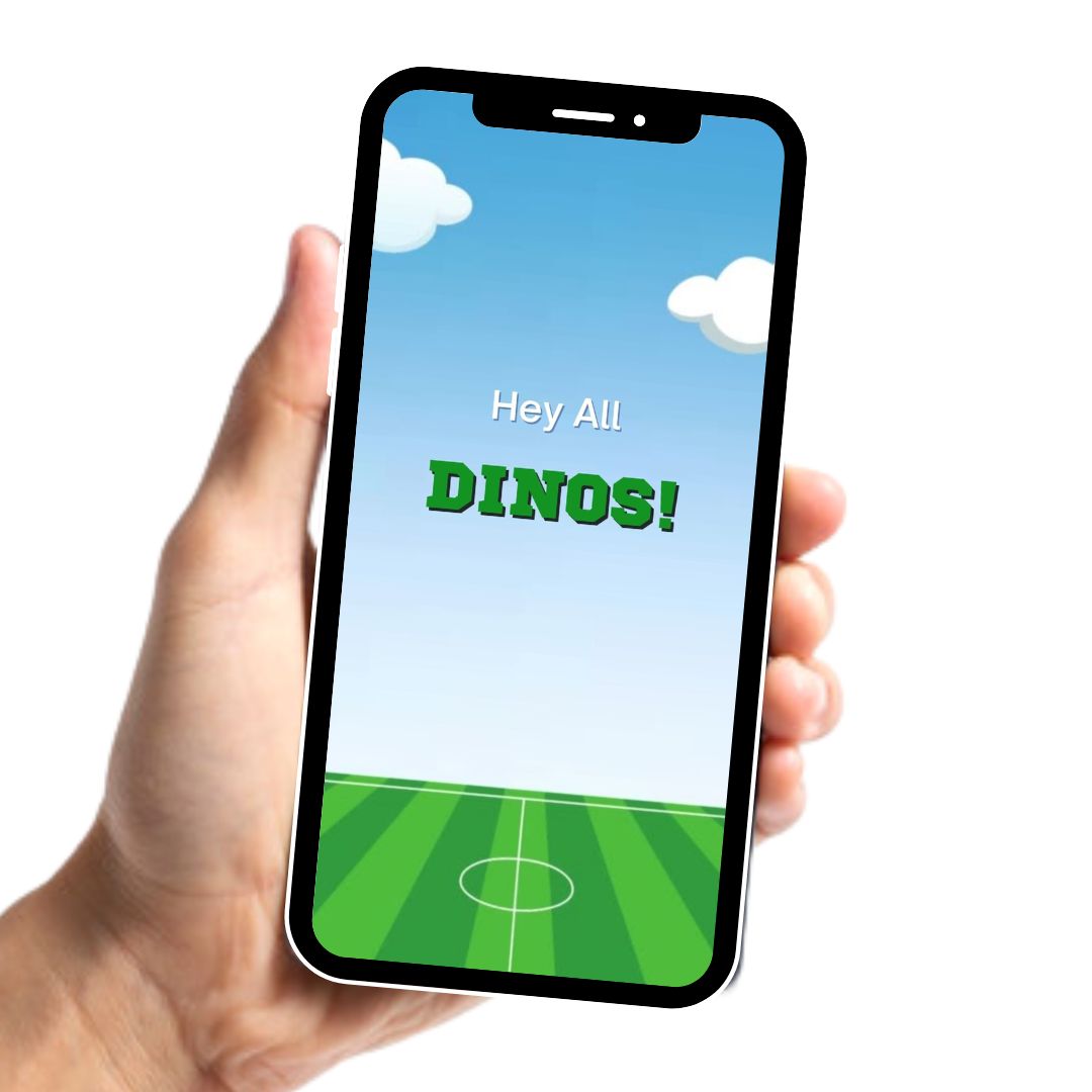 Dinosaur and Soccer Birthday Invitation - Dinosaur Soccer Play and Party Invite