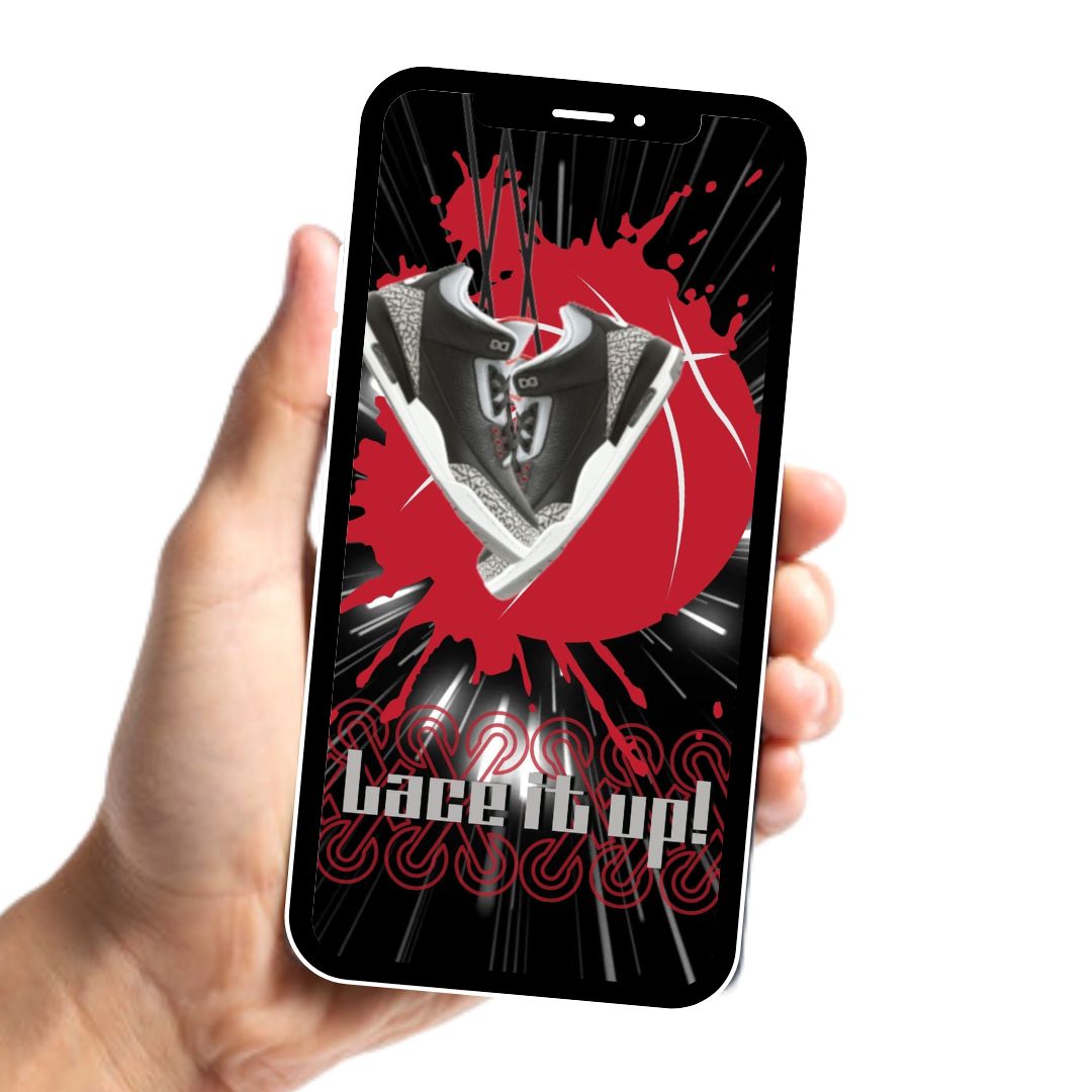 black and white birthday invitation