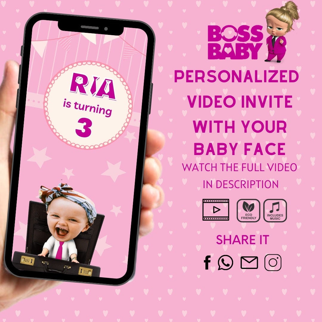 Boss Baby Invite for Girls